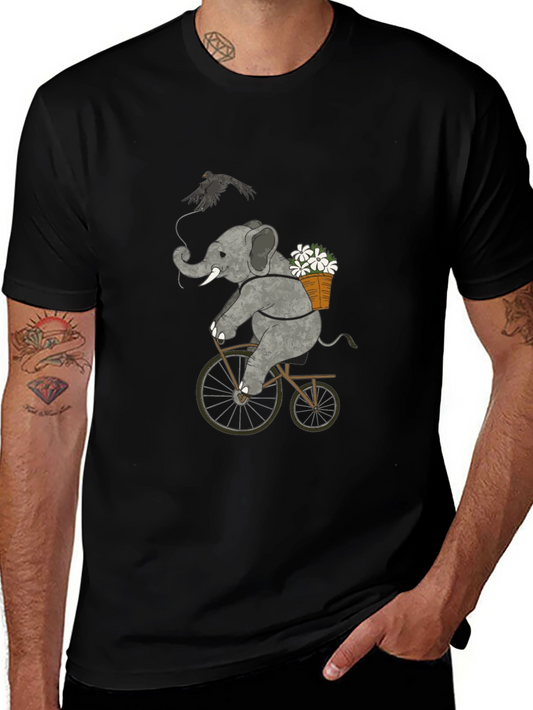 Elephant on Bike T-Shirt