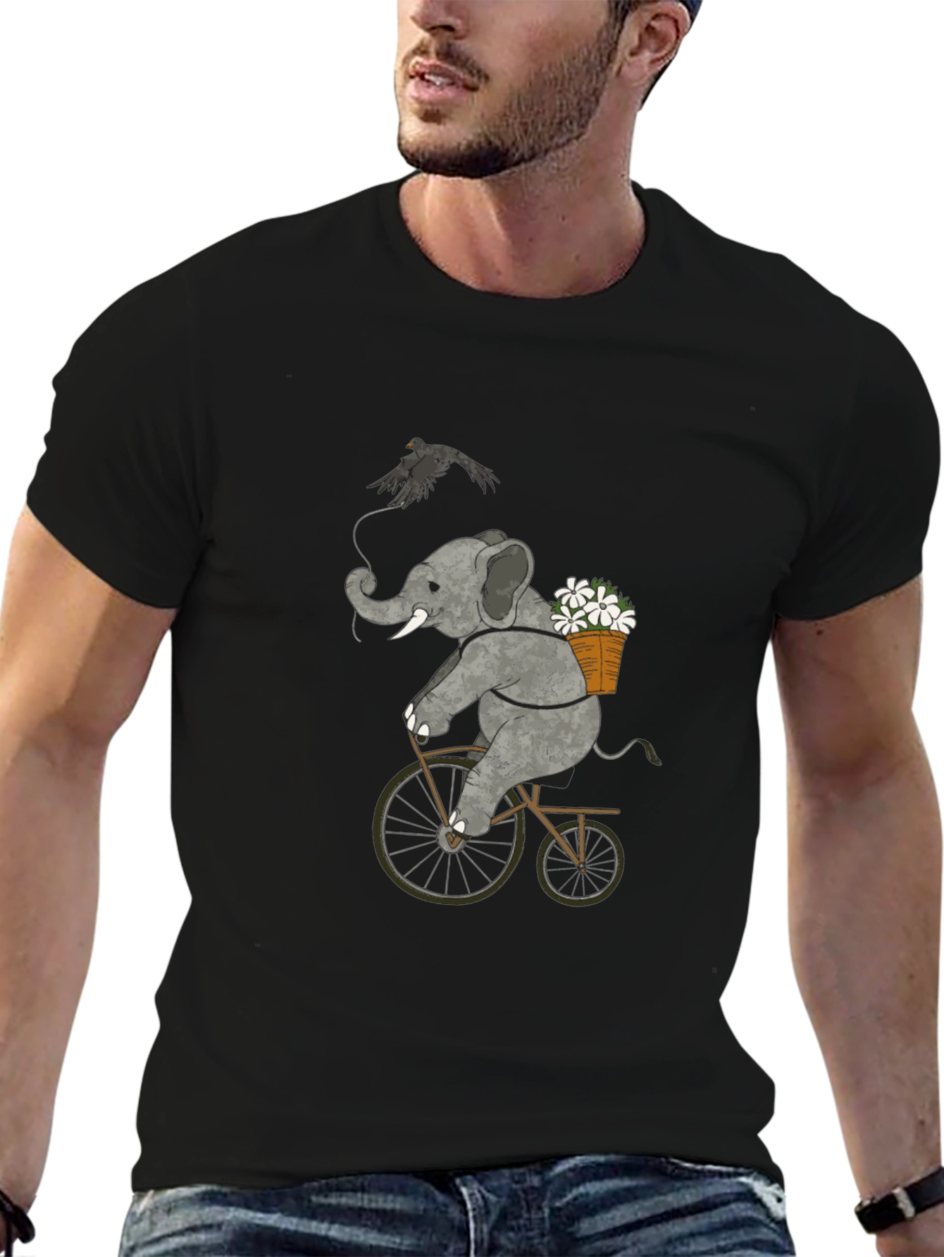 Elephant on Bike T-Shirt