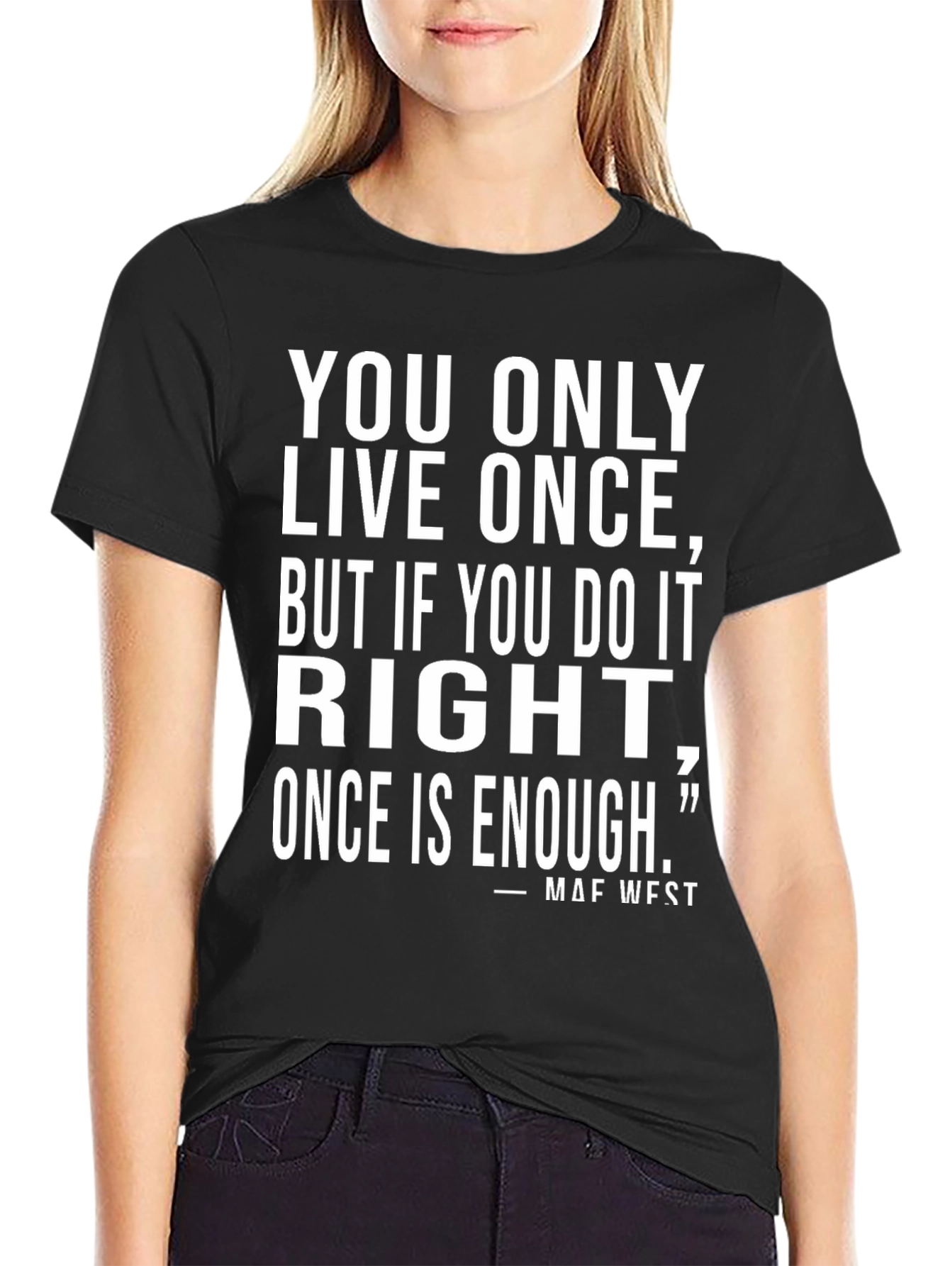 YOLO Mae West Quote Graphic Tee