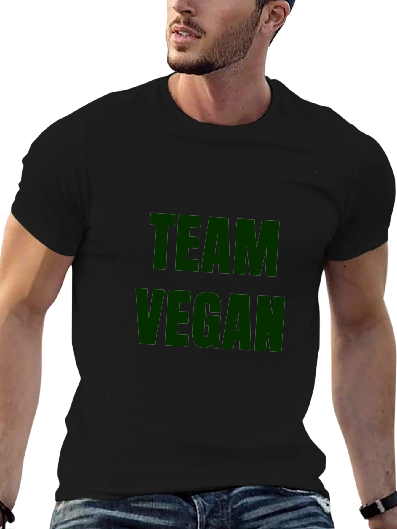 Team Vegan Graphic T-Shirt - Black