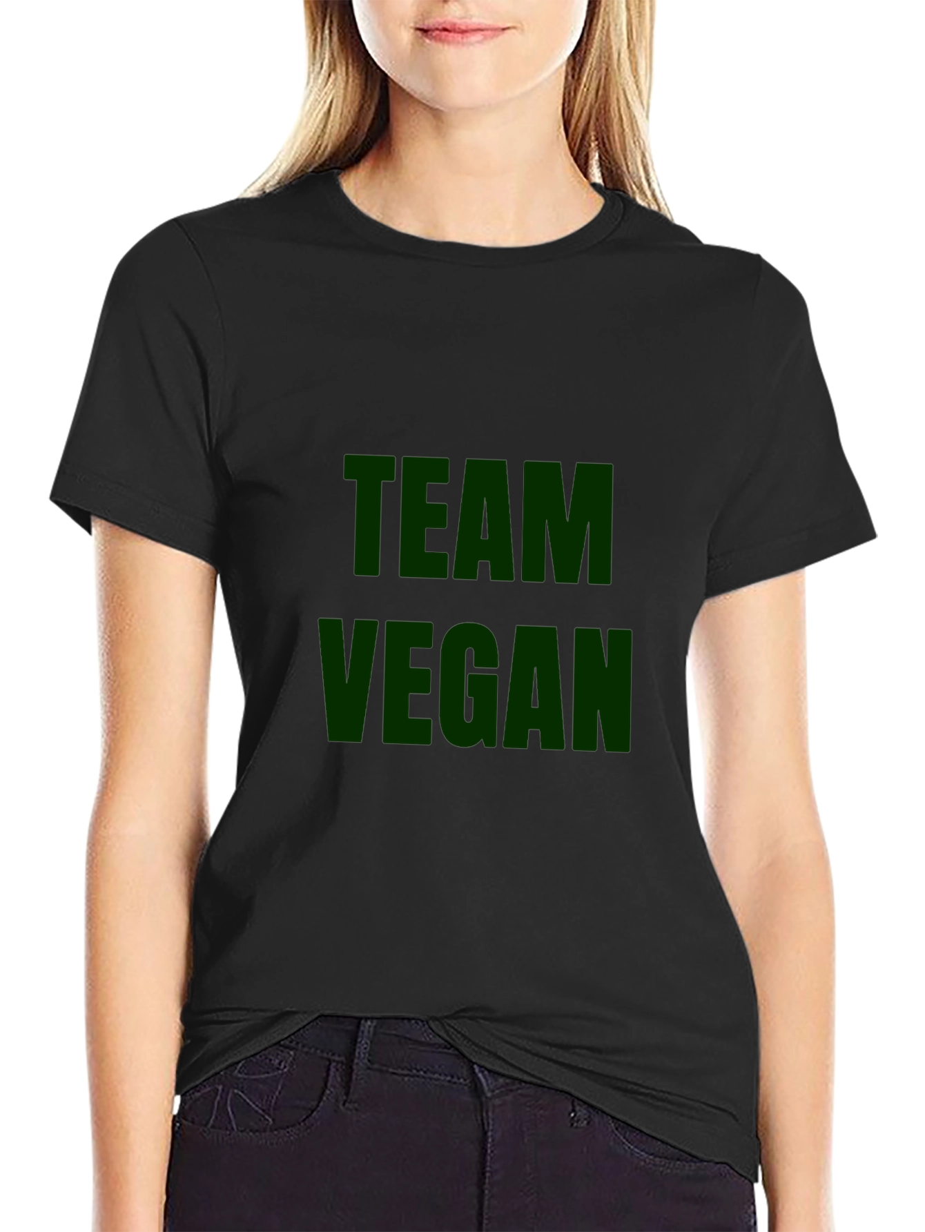 Team Vegan Graphic T-Shirt - Black