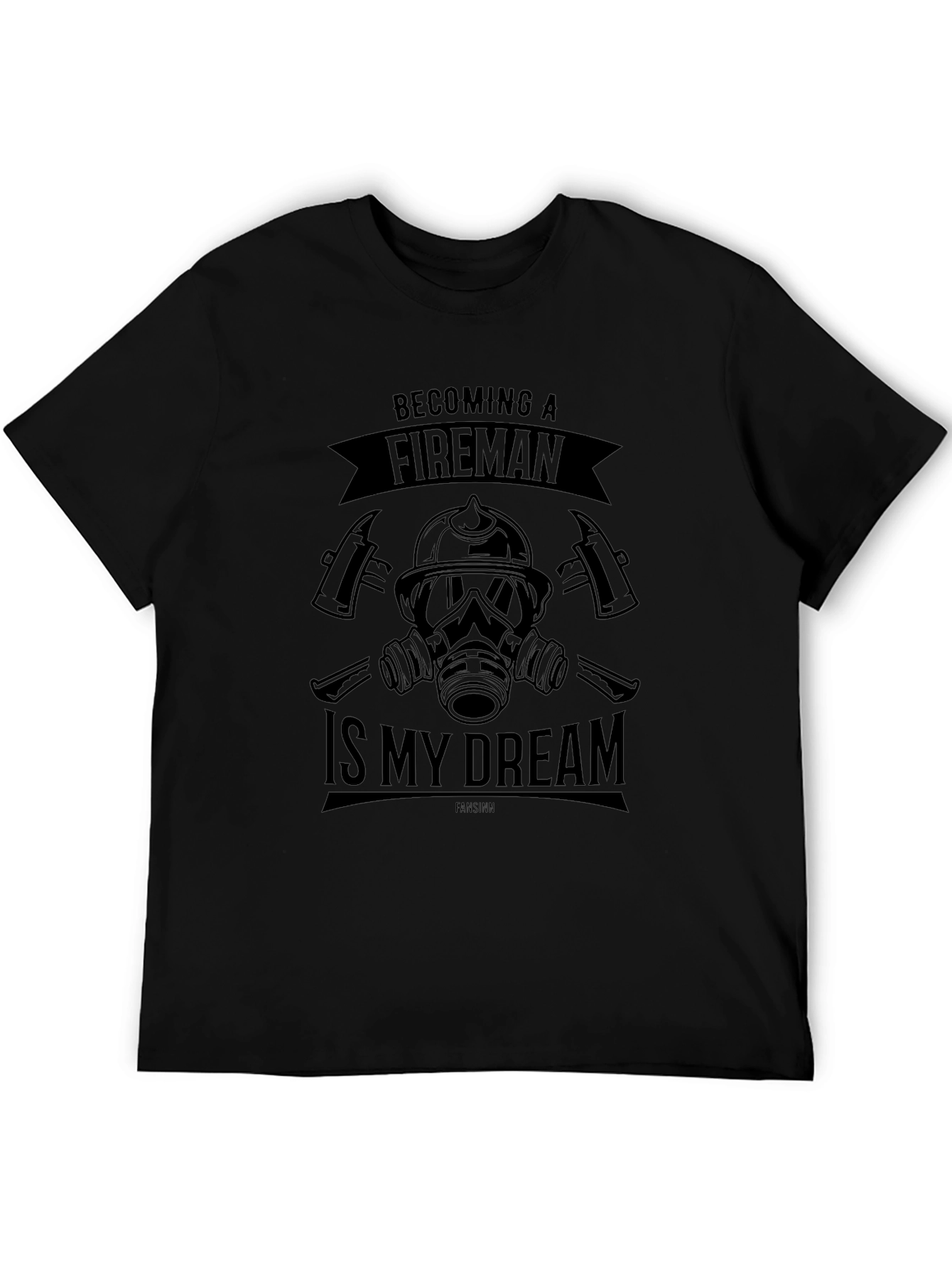 Fireman Dream Black T-Shirt