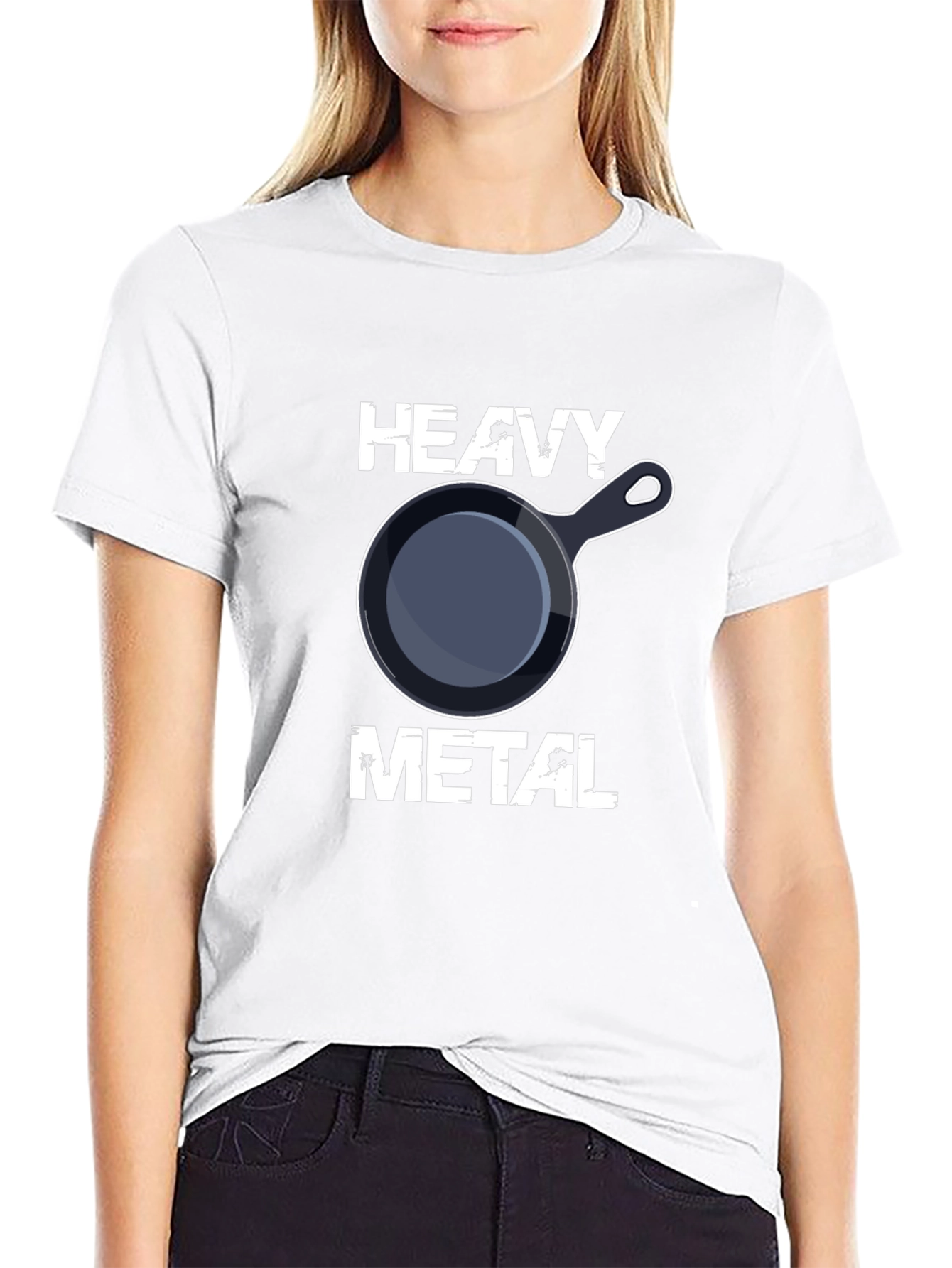 Heavy Metal Pan T-Shirt: Cooking Humor Tee