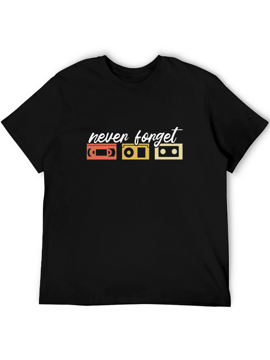 Never Forget Cassette Tape T-Shirt - Retro Style