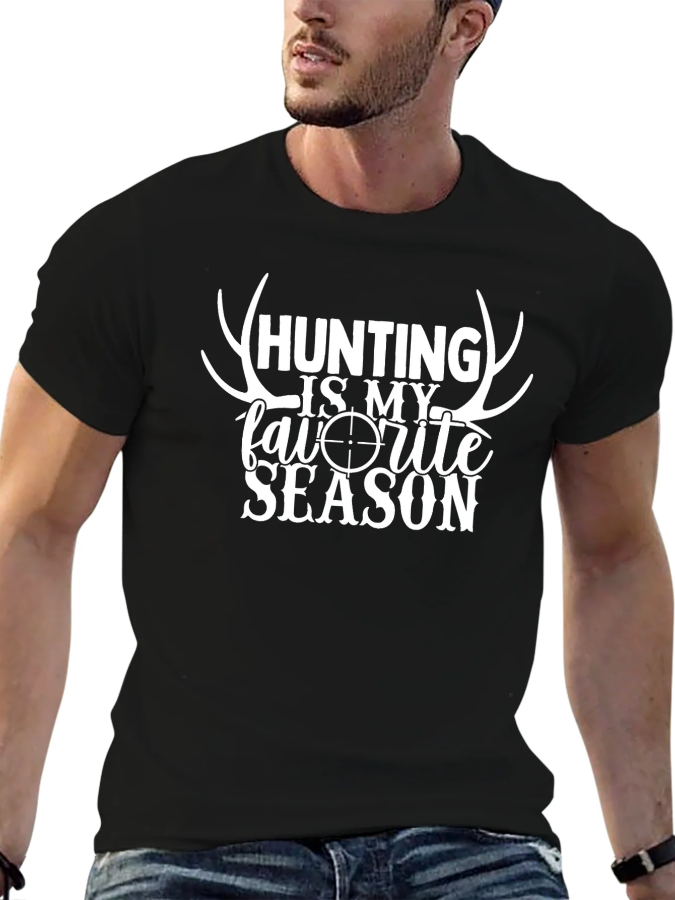Hunting Is My Favorite Season Black T-Shirt