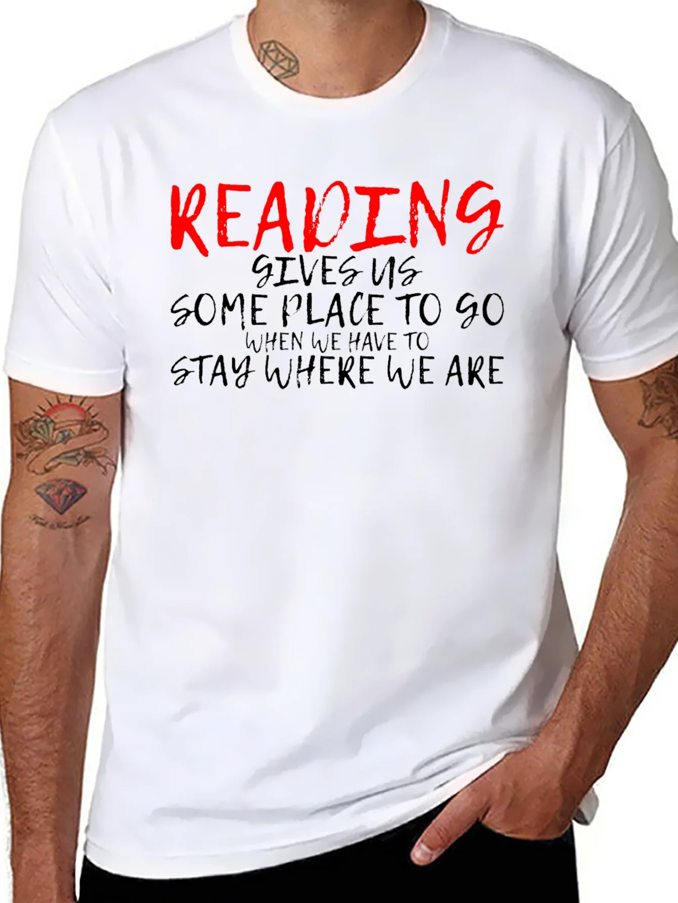 Reading Lover Black Graphic Tee