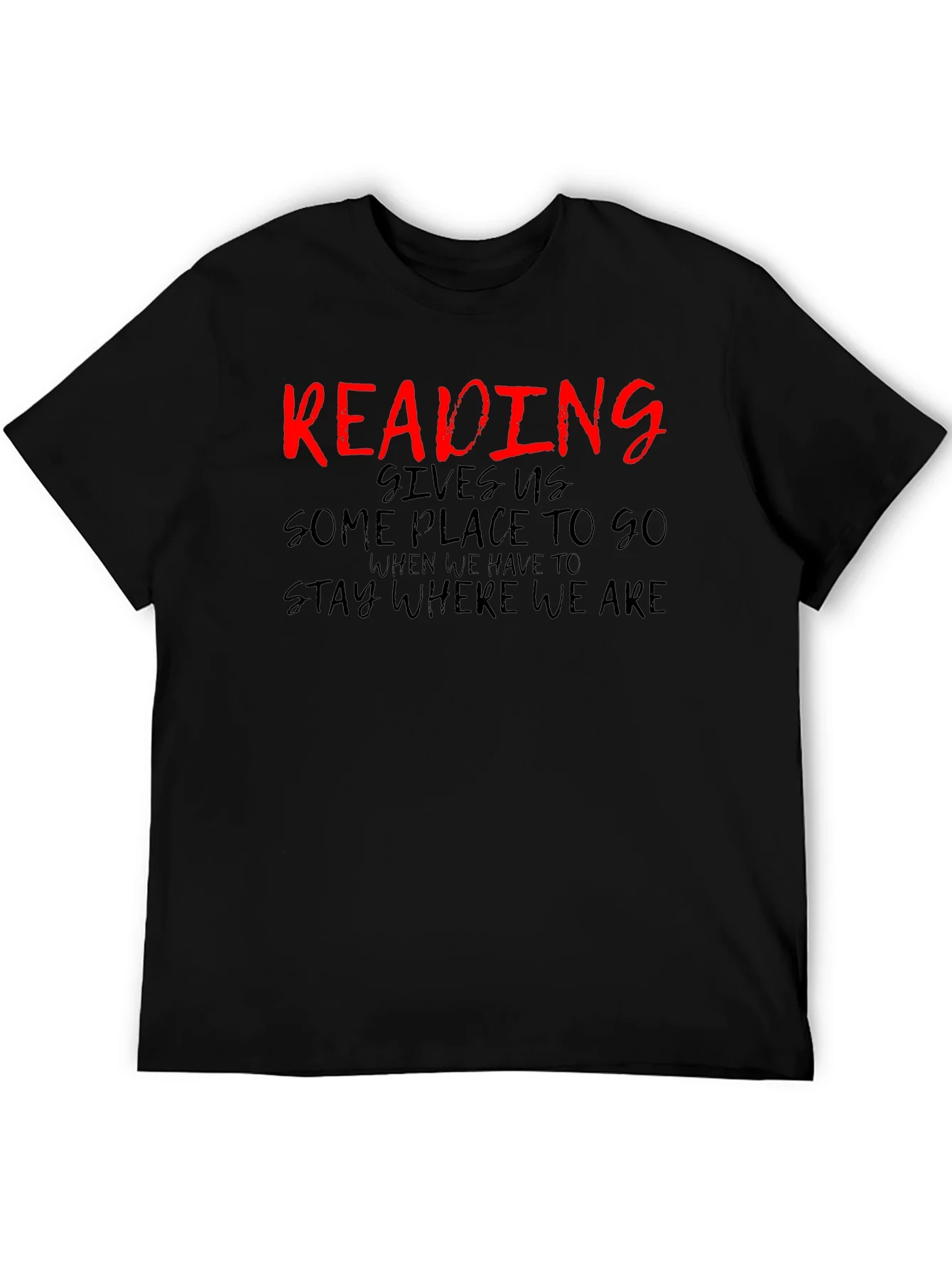 Reading Lover Black Graphic Tee