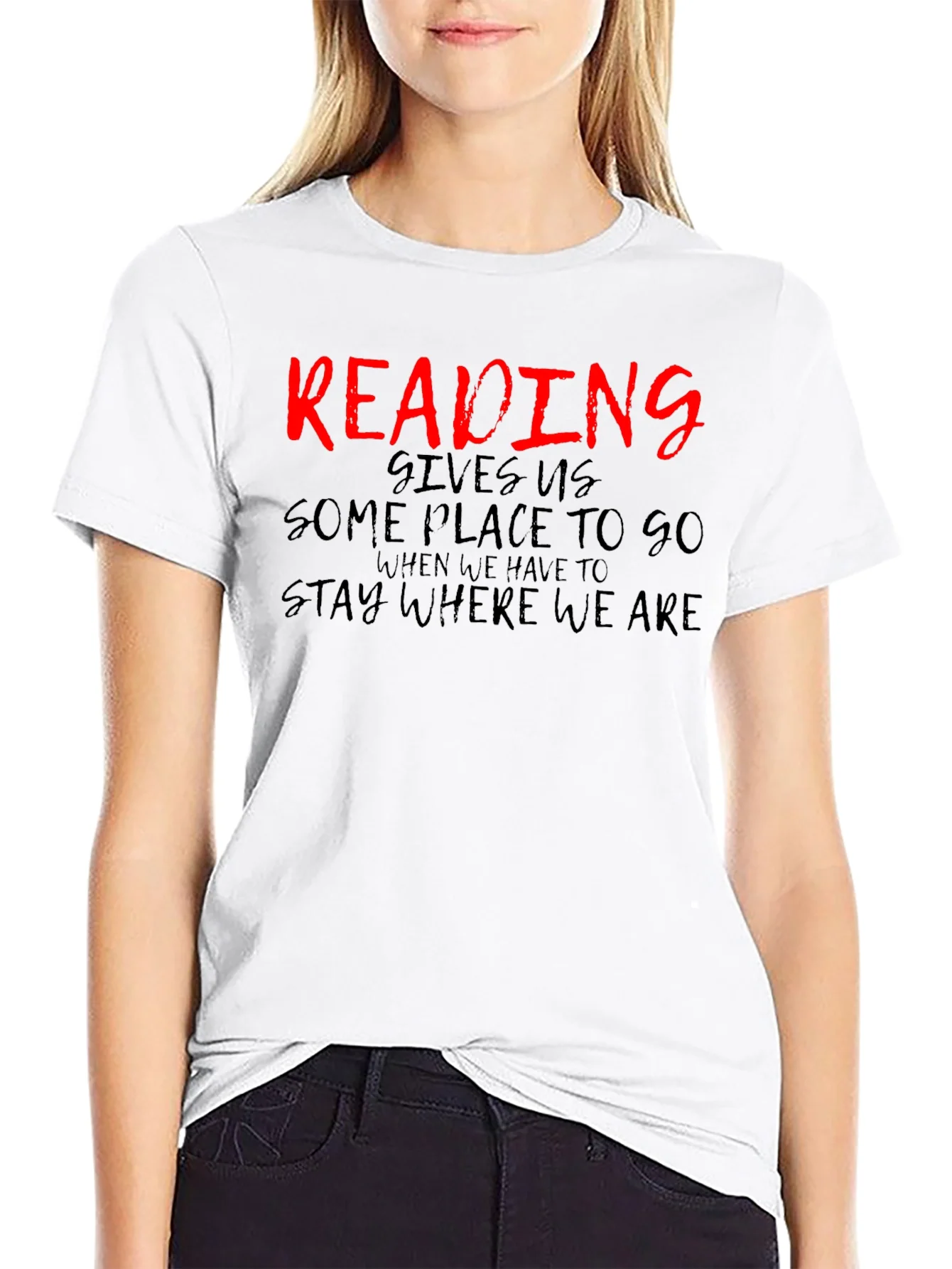 Reading Lover Black Graphic Tee