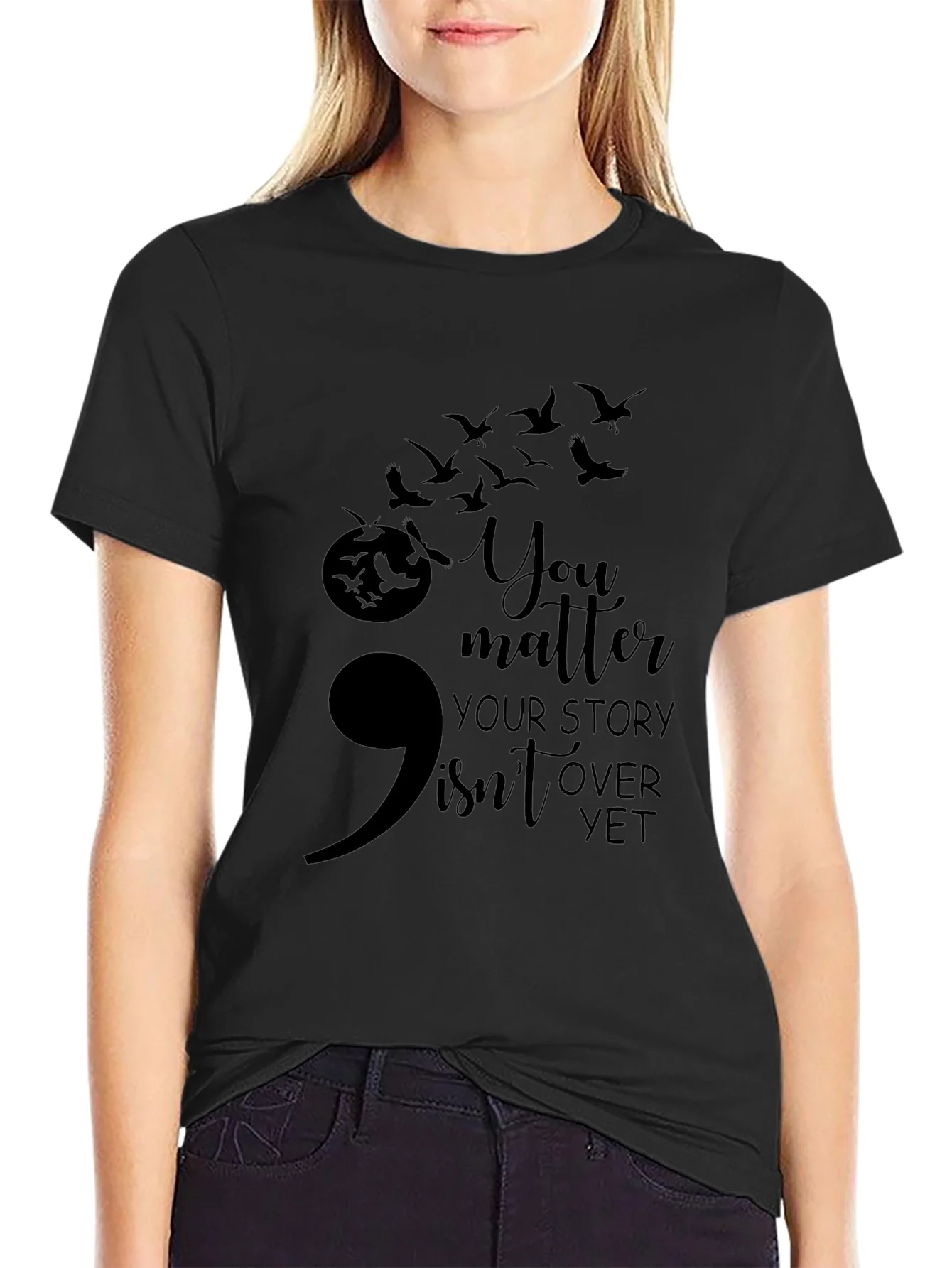 Semicolon Suicide Awareness Graphic Tee