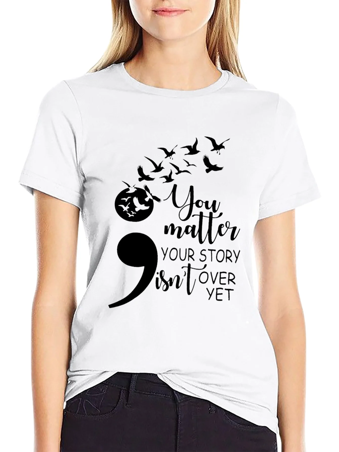 Semicolon Suicide Awareness Graphic Tee