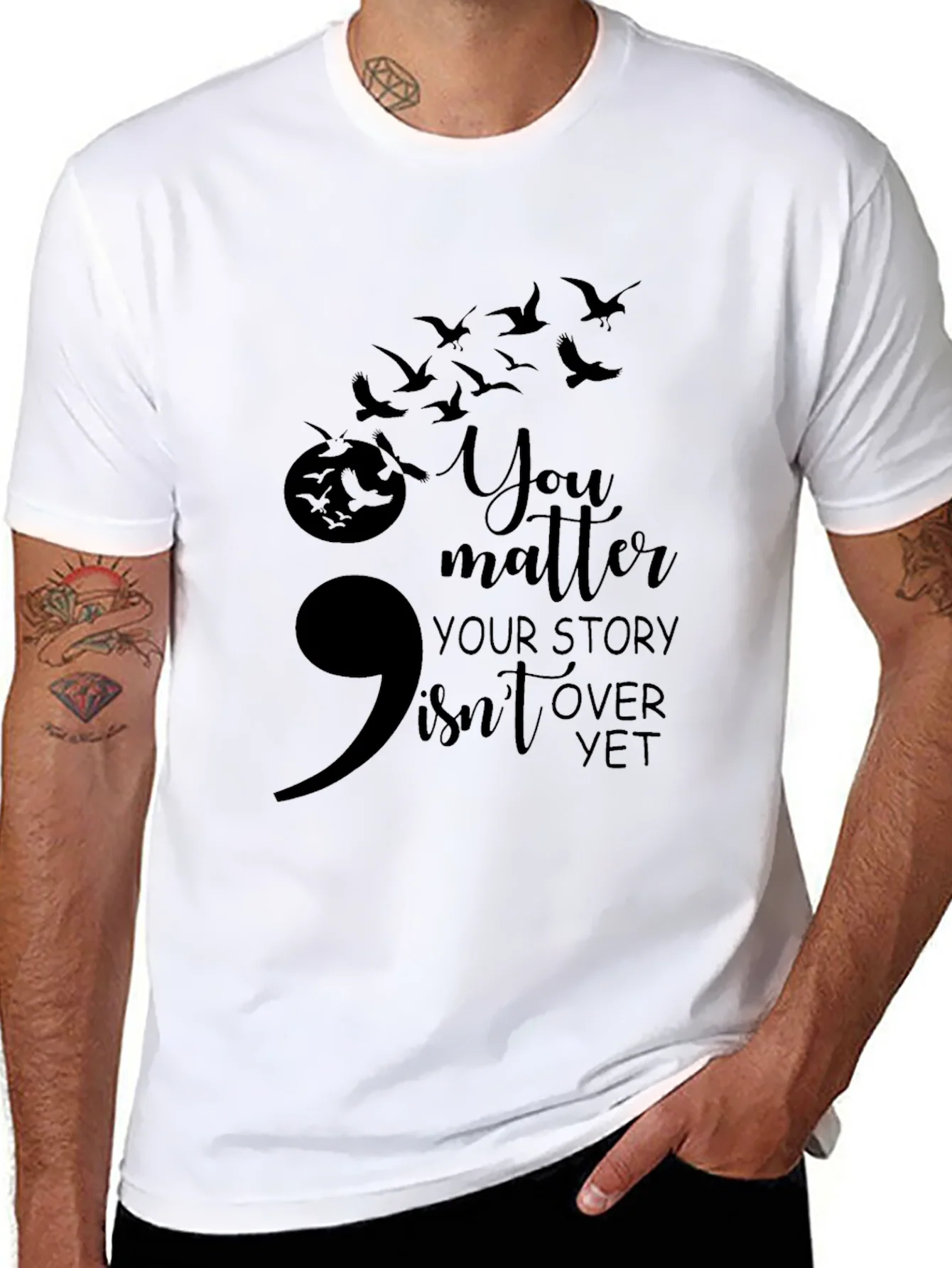 Semicolon Suicide Awareness Graphic Tee