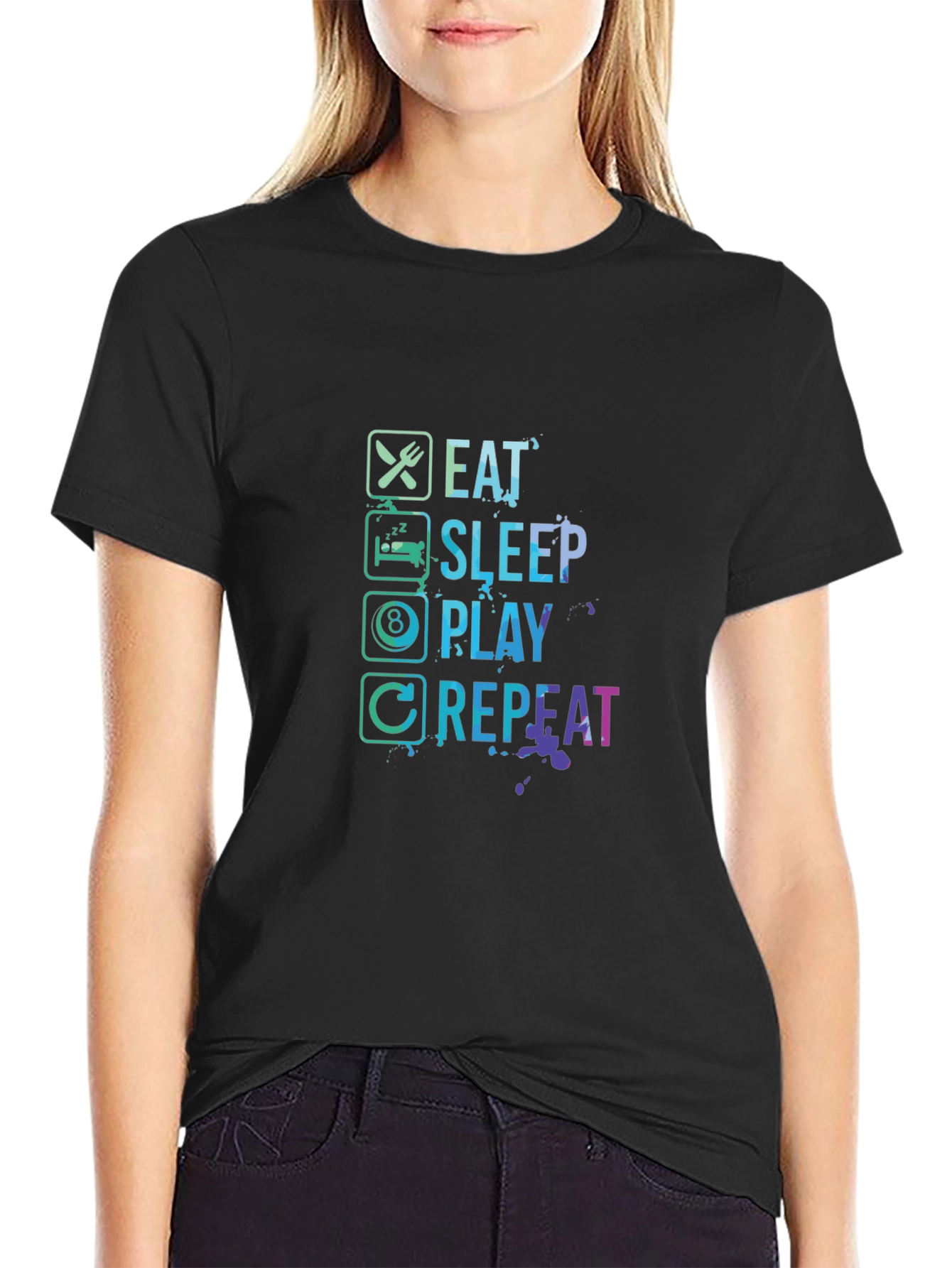 Eat Sleep Play Repeat Gamer Graphic Tee