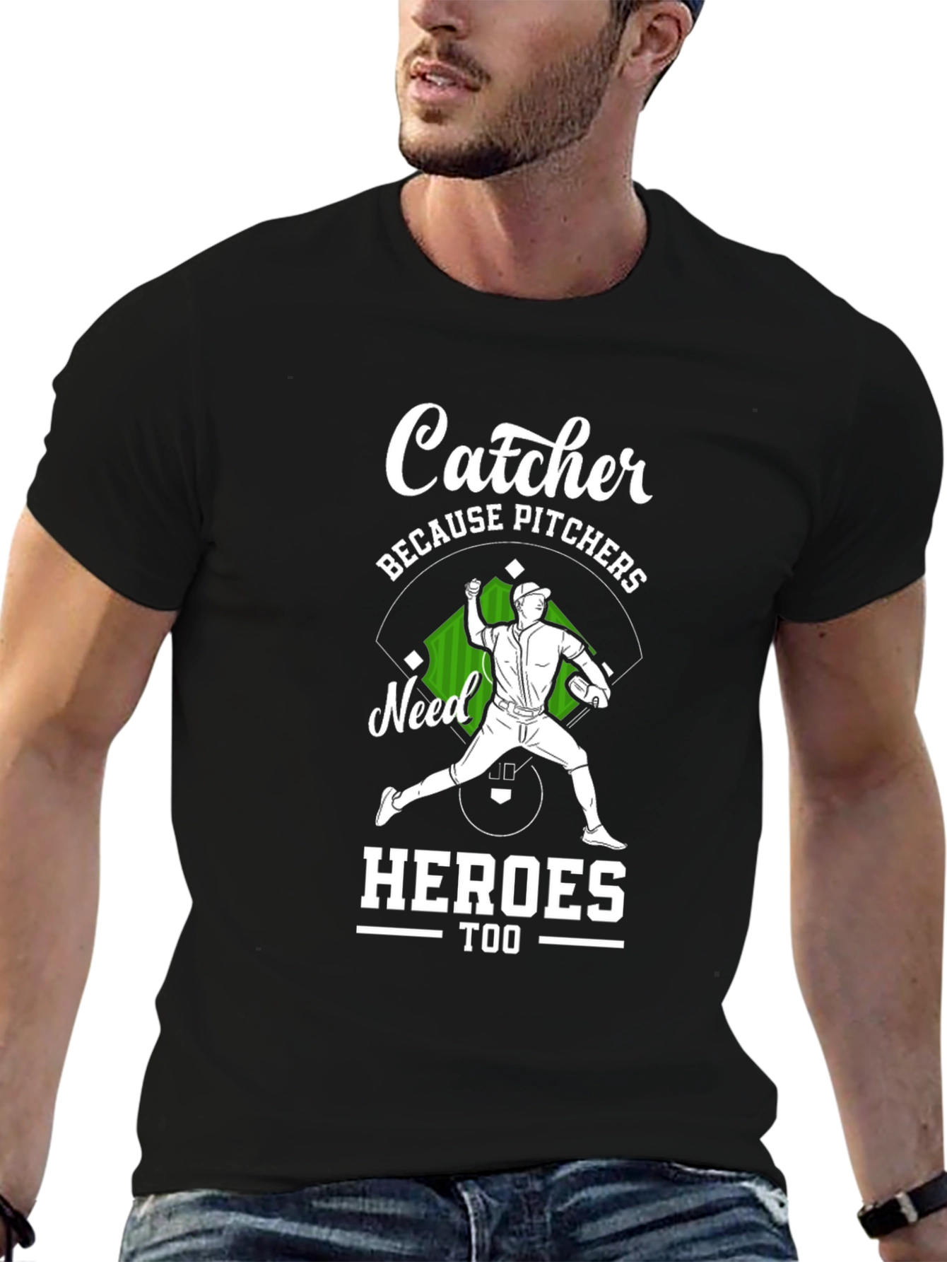 Catcher Baseball Graphic Tee - Heroes Too