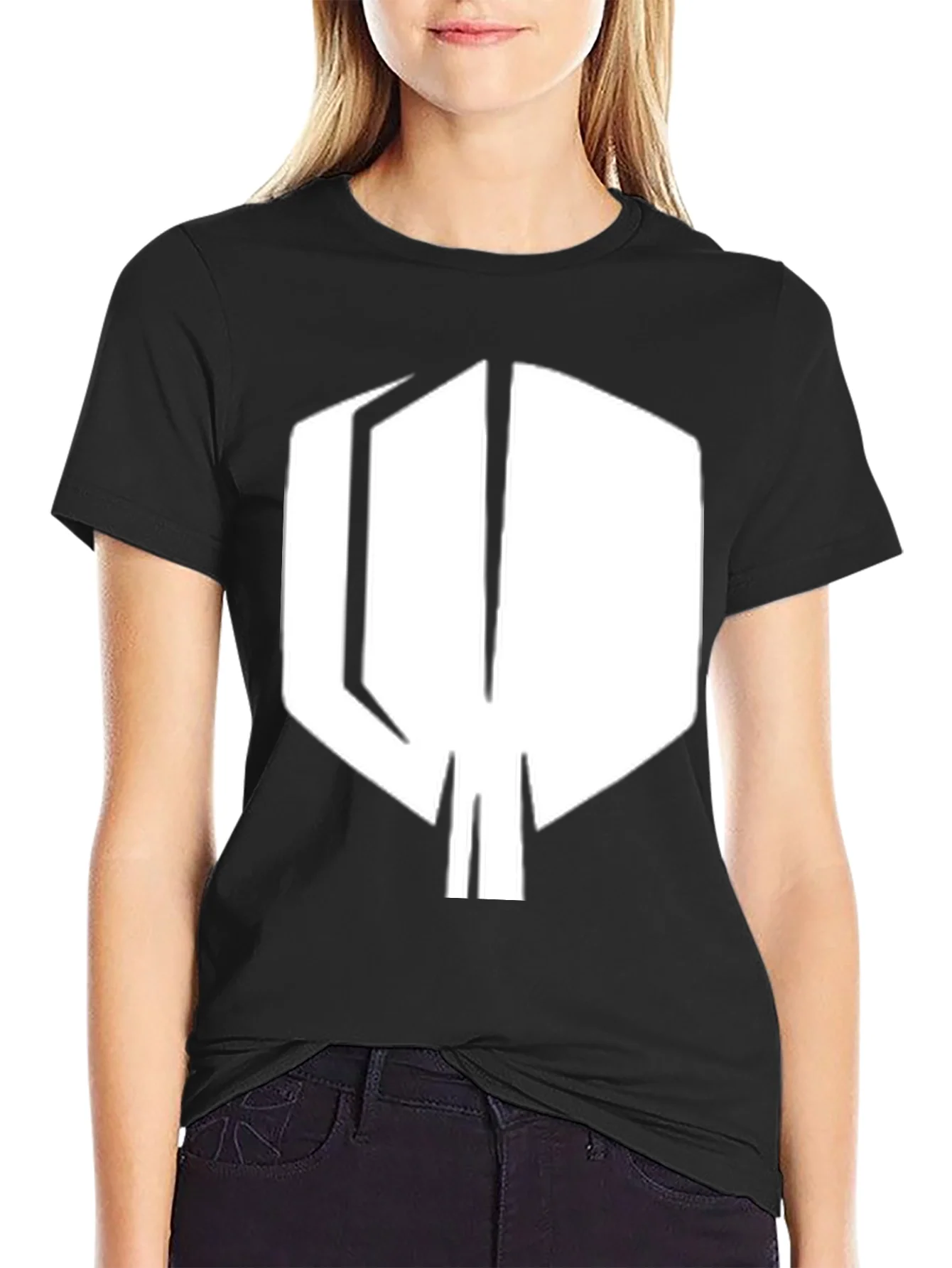 Modern Geometric T-Shirt - Black