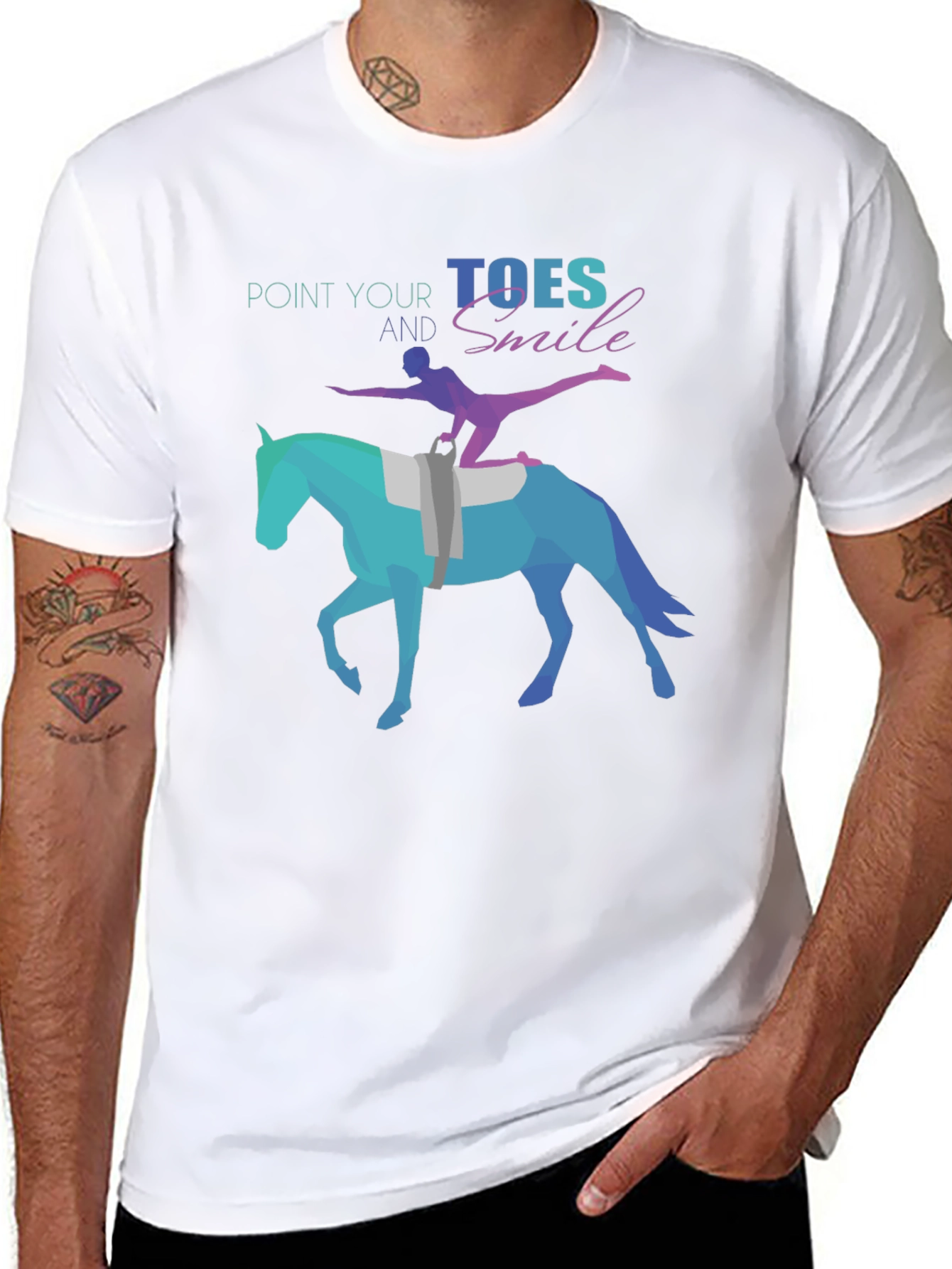 Equestrian T-Shirt: Point Your Toes and Smile
