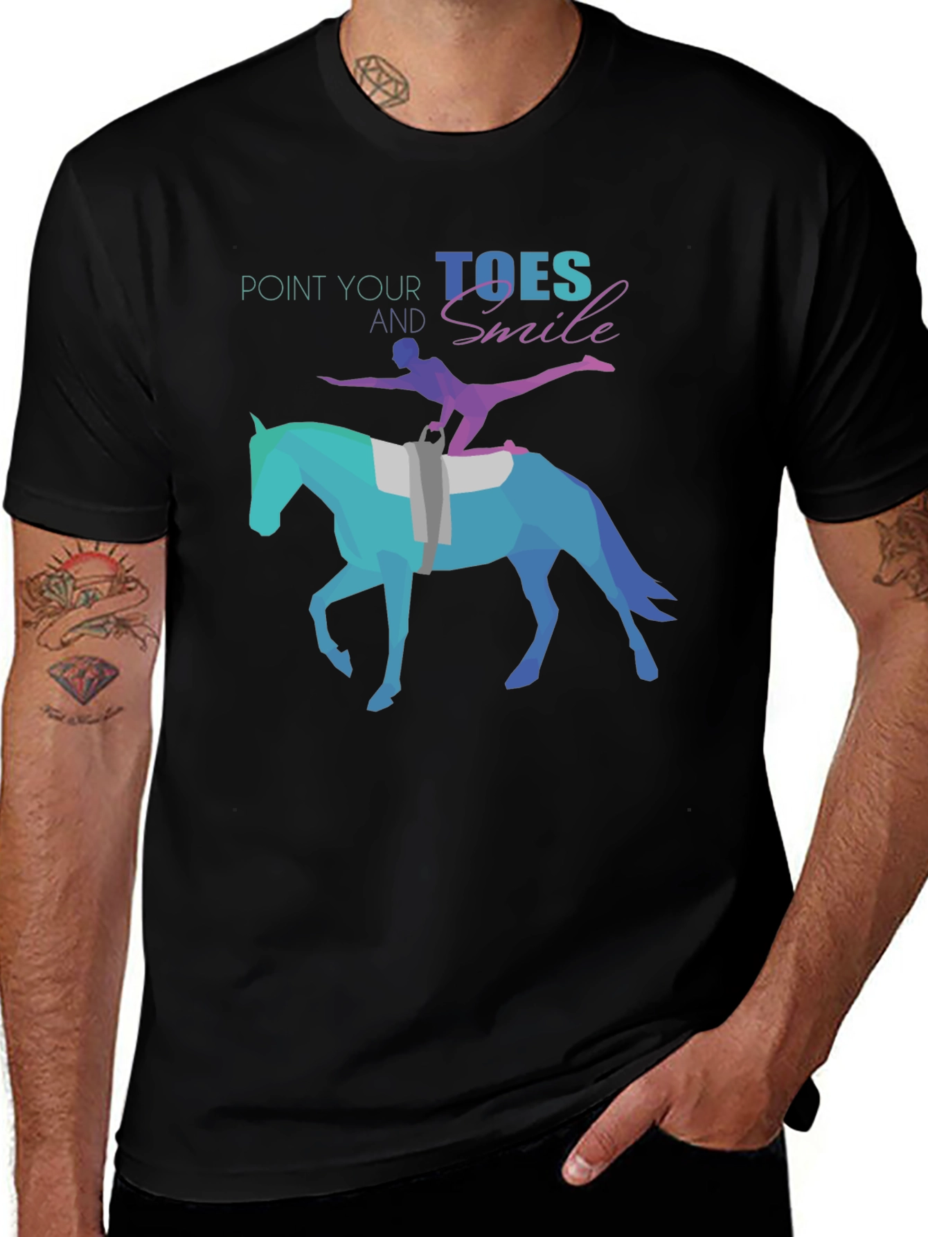 Equestrian T-Shirt: Point Your Toes and Smile