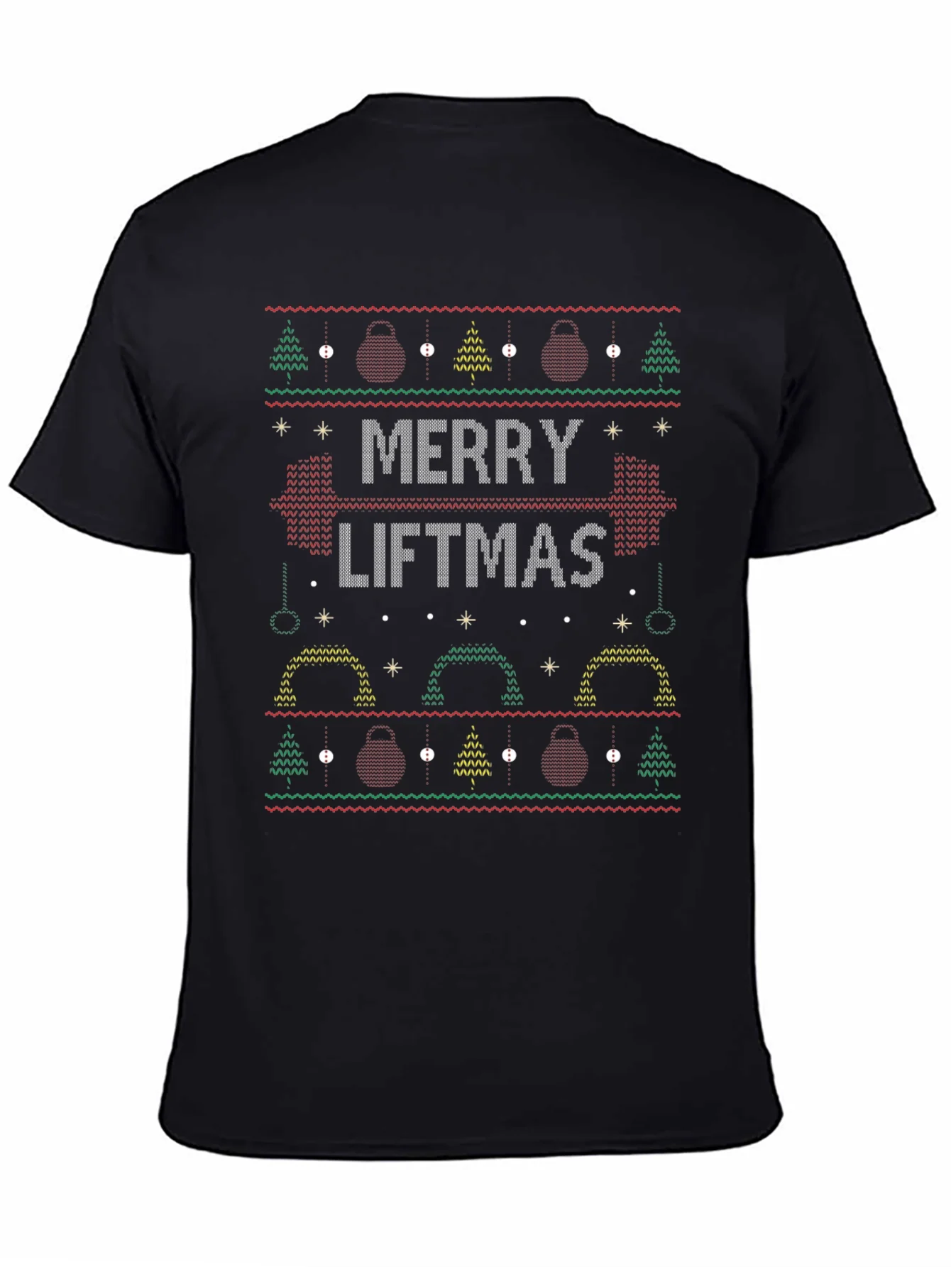 Merry Liftmas Holiday T-Shirt - Ugly Sweater Style