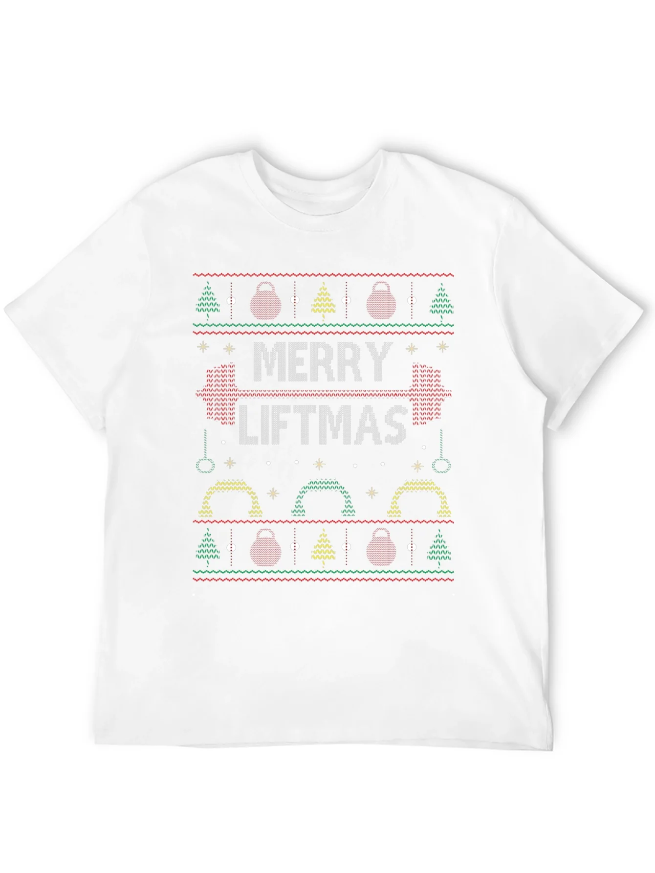 Merry Liftmas Holiday T-Shirt - Ugly Sweater Style