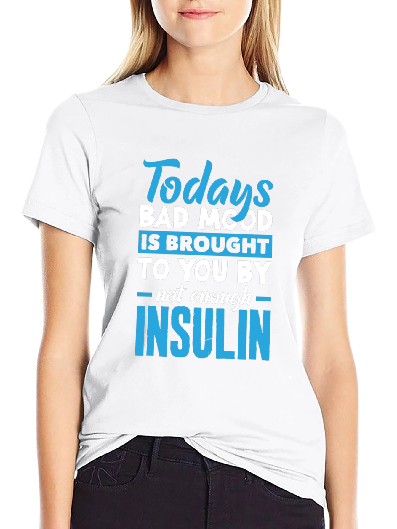 Funny Insulin T-Shirt - Todays Bad Mood Diabetic Tee