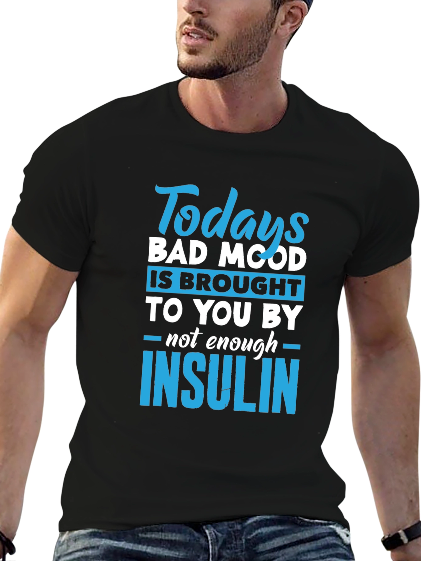 Funny Insulin T-Shirt - Todays Bad Mood Diabetic Tee