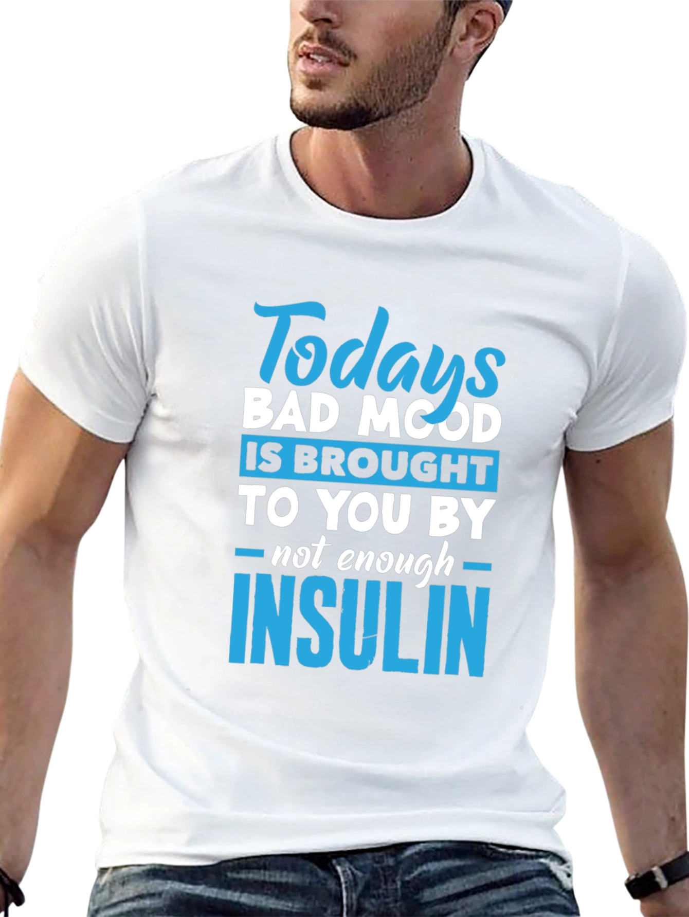 Funny Insulin T-Shirt - Todays Bad Mood Diabetic Tee