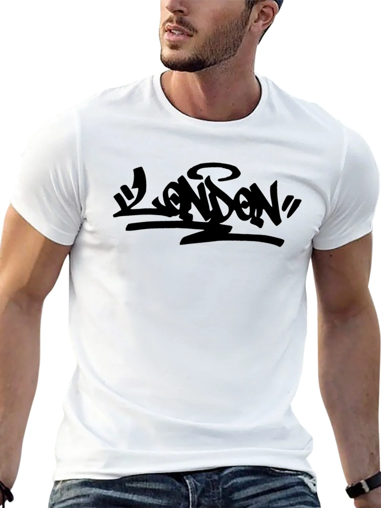 London Graffiti Style Black T-Shirt