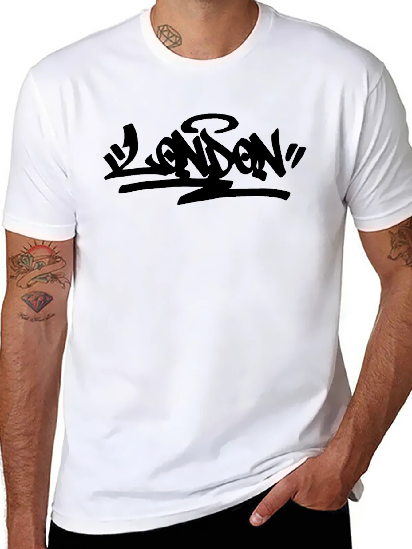 London Graffiti Style Black T-Shirt