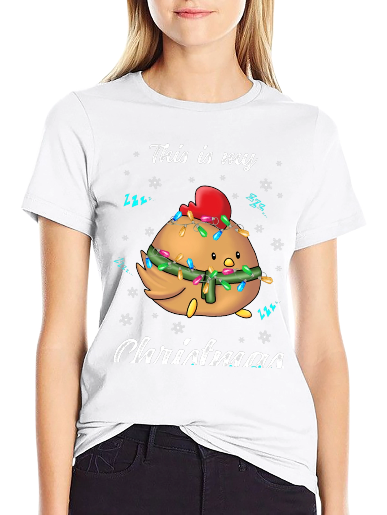 Christmas Chicken T-Shirt Holiday Tee