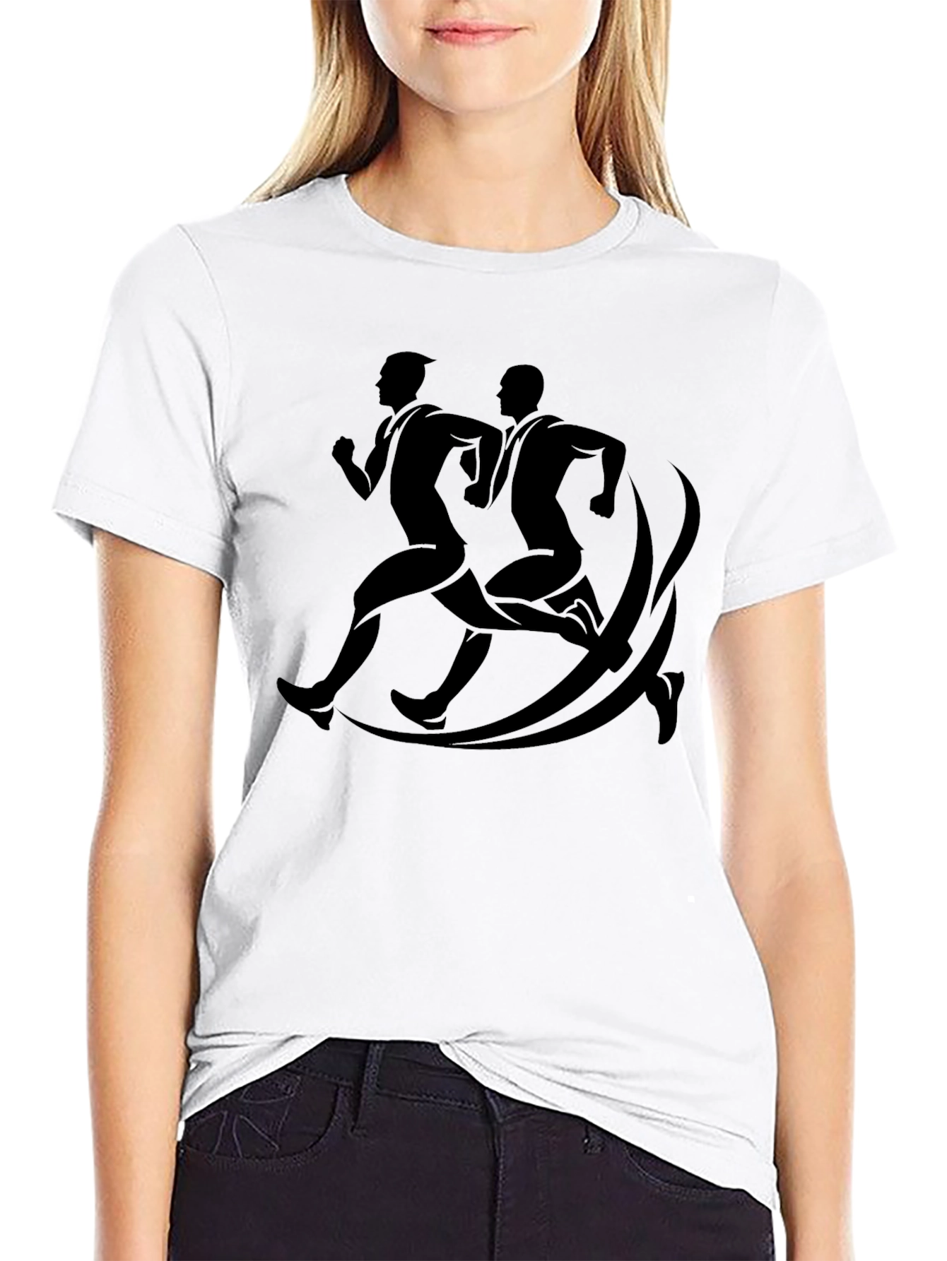 Black Running Silhouette T-Shirt