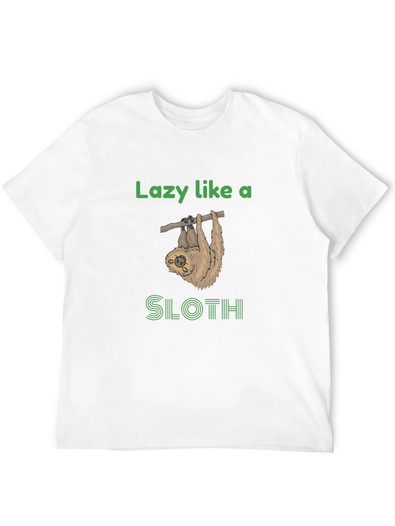Lazy Sloth Graphic Tee - Funny Novelty T-Shirt