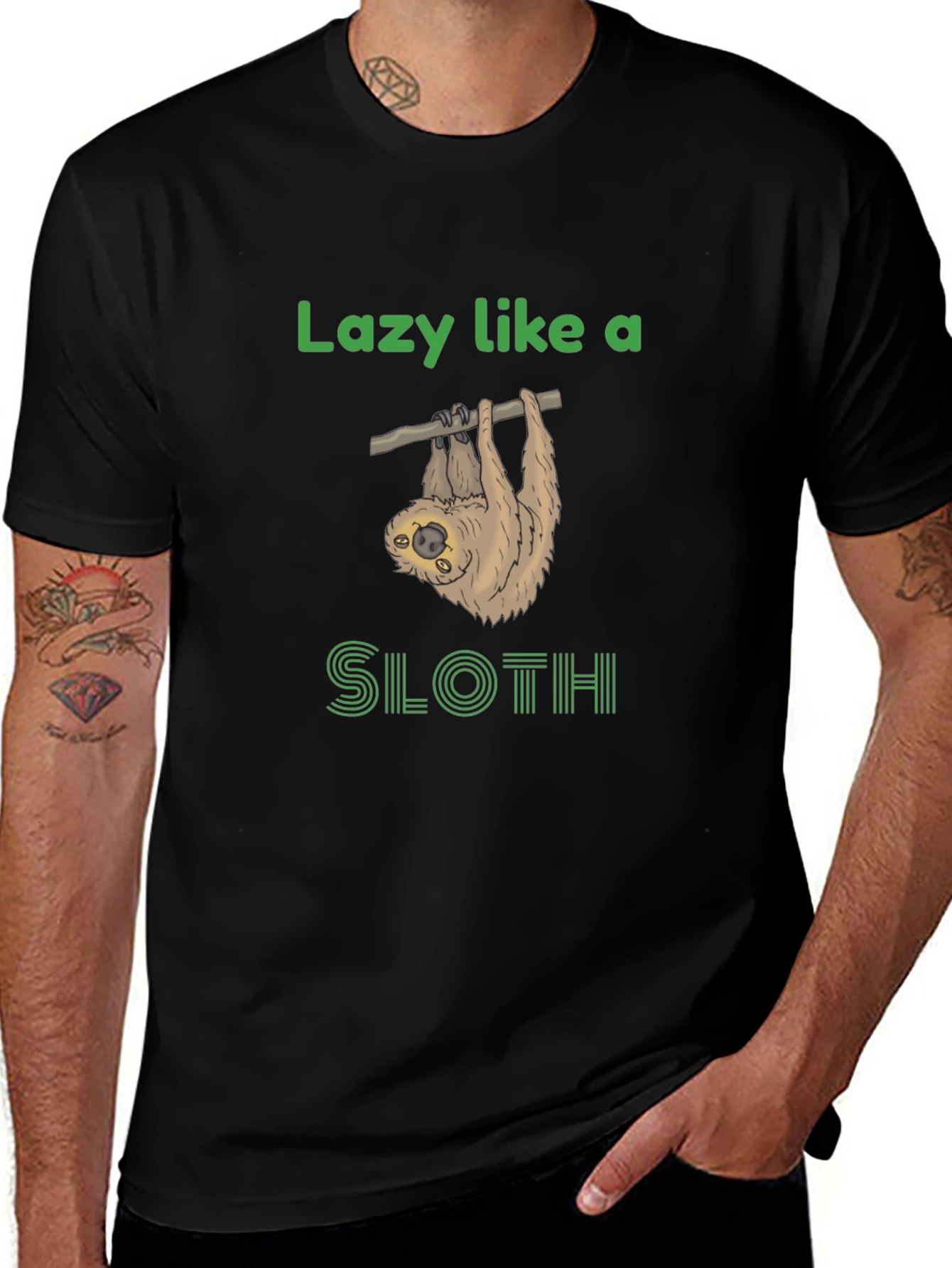 Lazy Sloth Graphic Tee - Funny Novelty T-Shirt