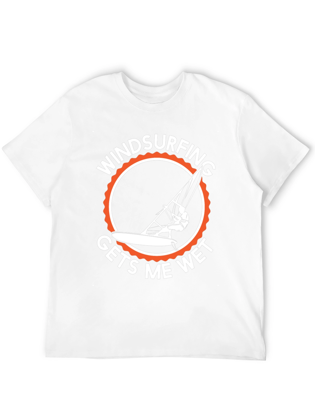 Windsurfing Gets Me Wet T-Shirt - Black Cotton Tee