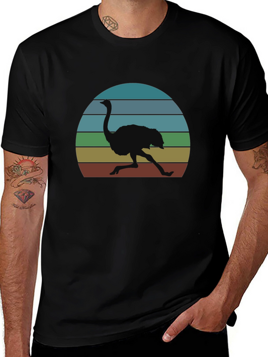 Retro Ostrich Sunset T-Shirt