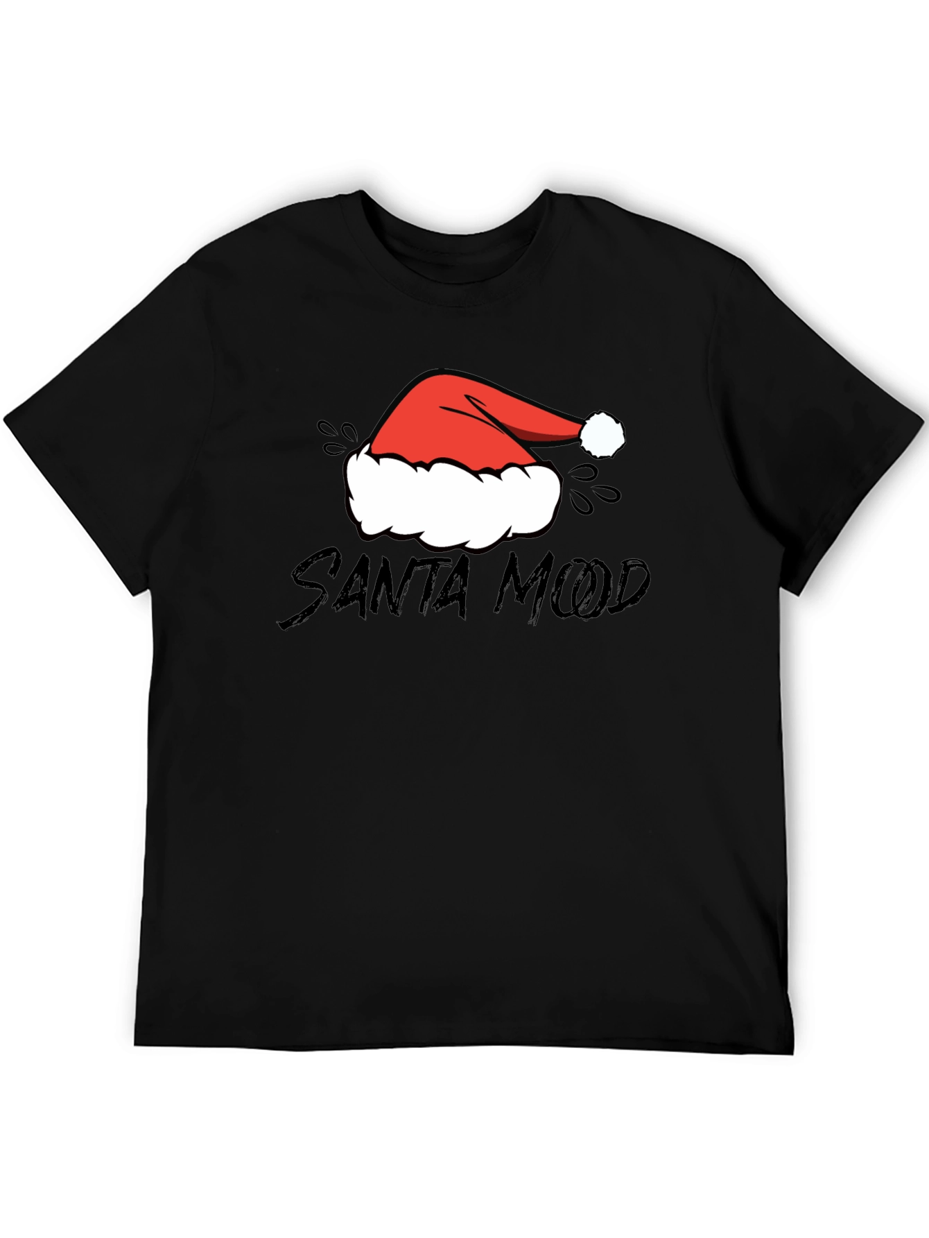 Santa Mood Graphic Tee - Holiday Festive Shirt
