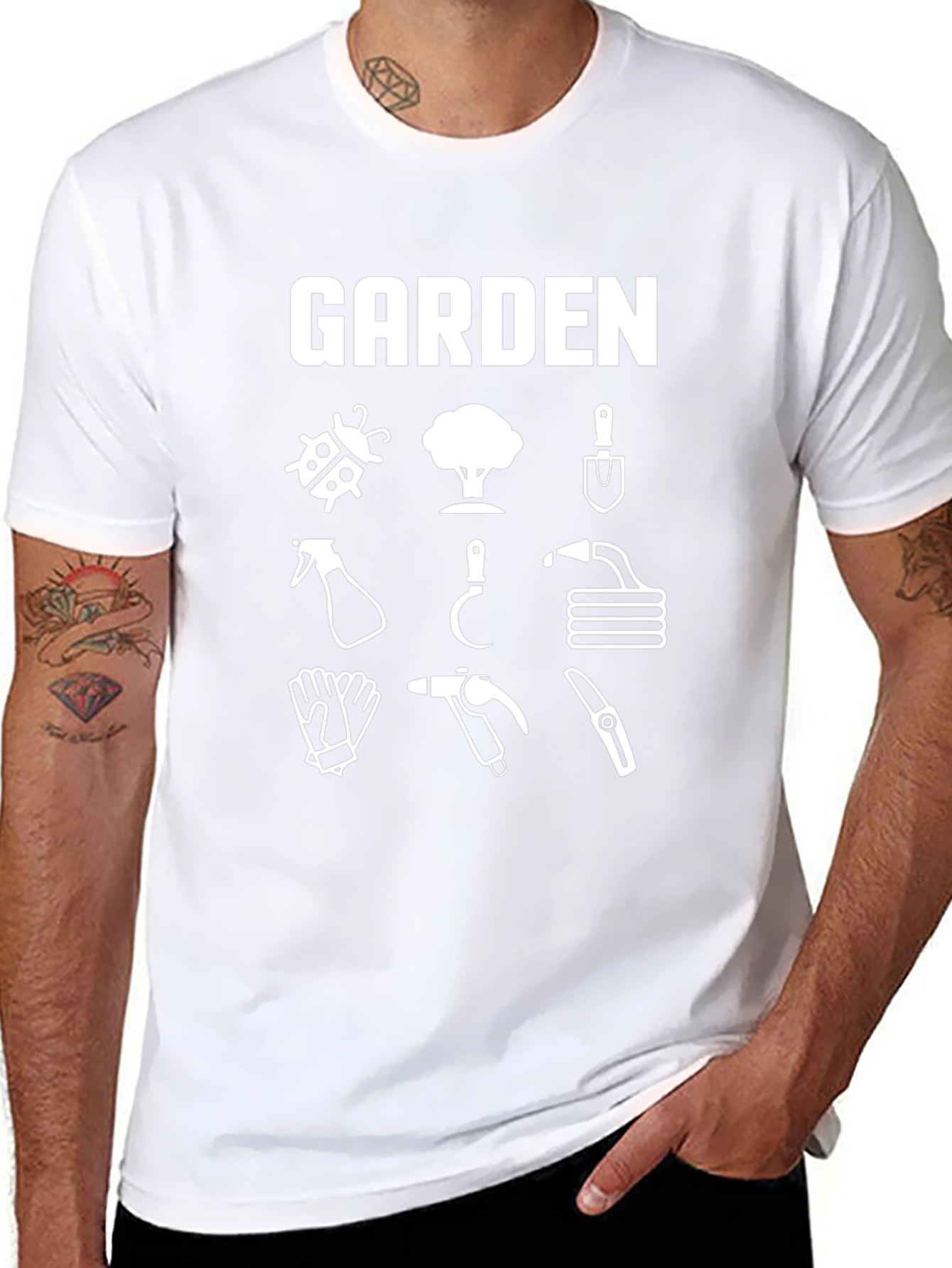 Garden T-Shirt - Gardener Tools Graphic Tee
