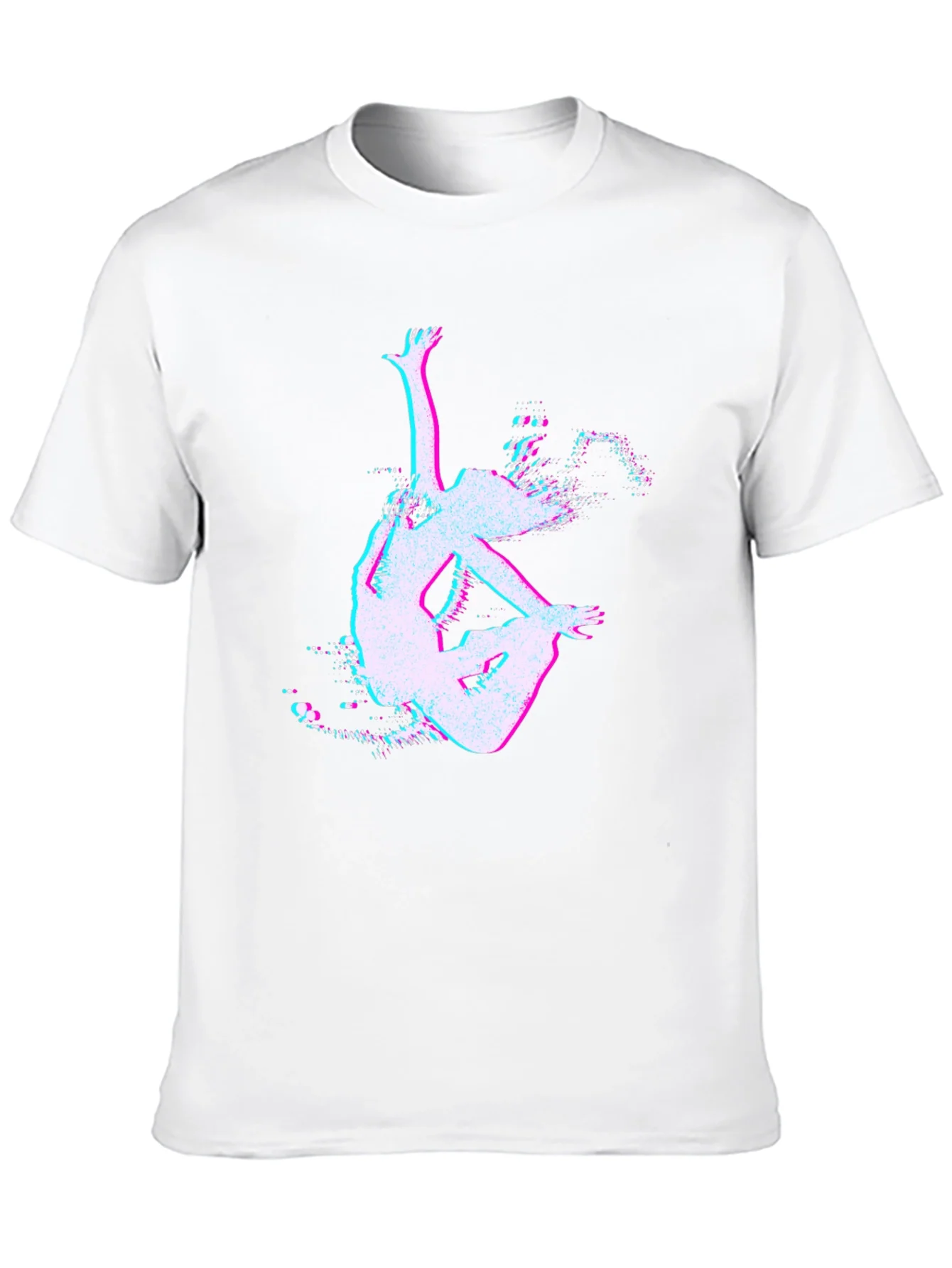 Glitch Art Black T-Shirt - Unique Design