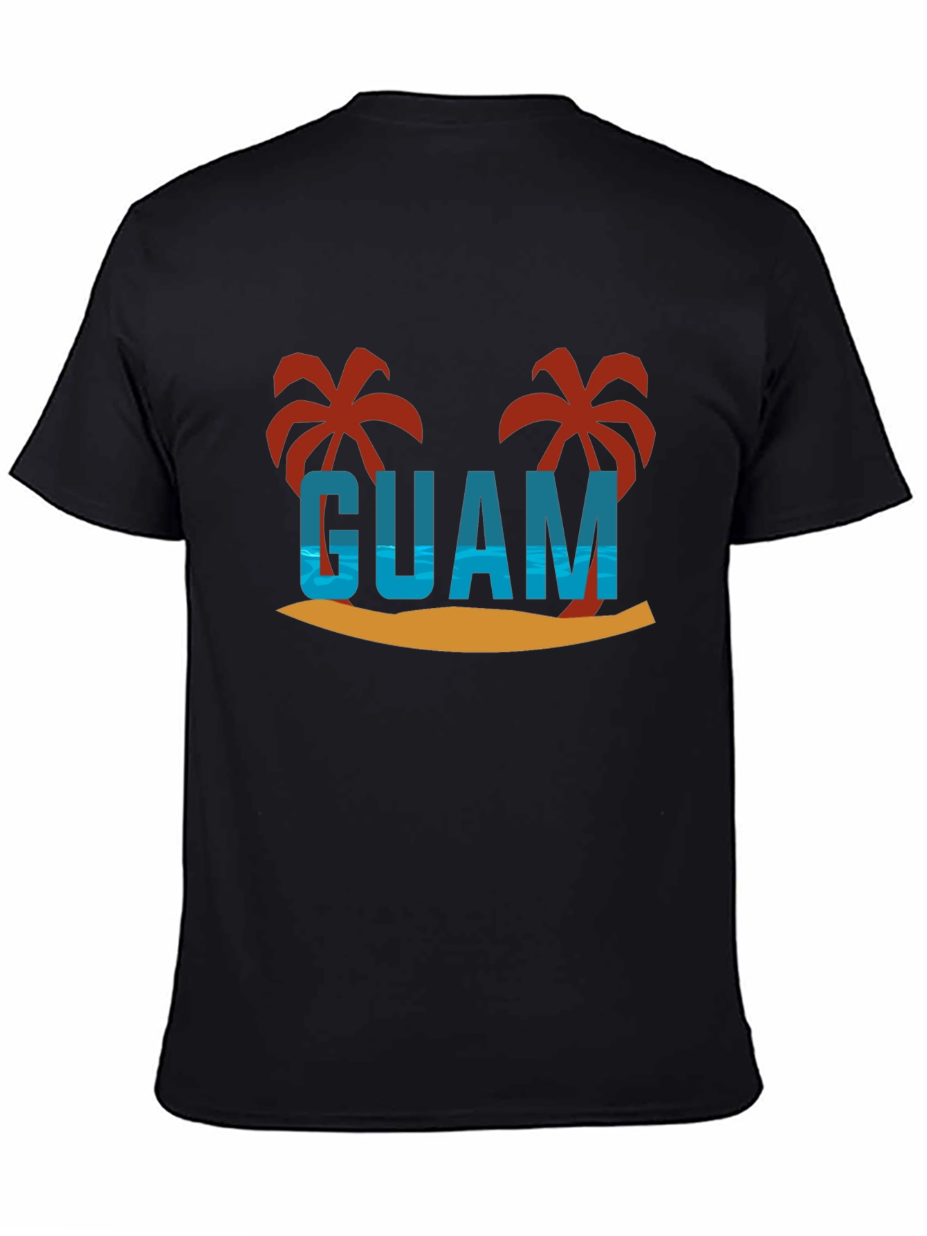 Guam Palm Tree Graphic Tee - Tropical Island Style