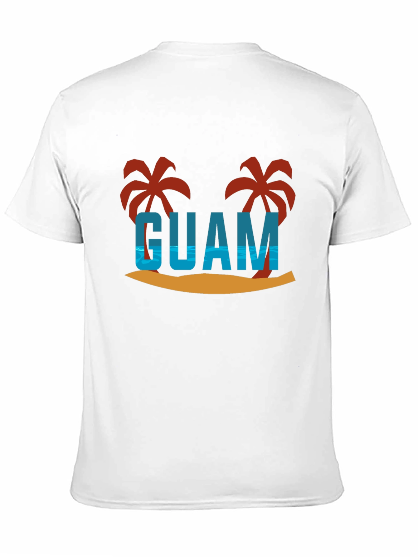 Guam Palm Tree Graphic Tee - Tropical Island Style