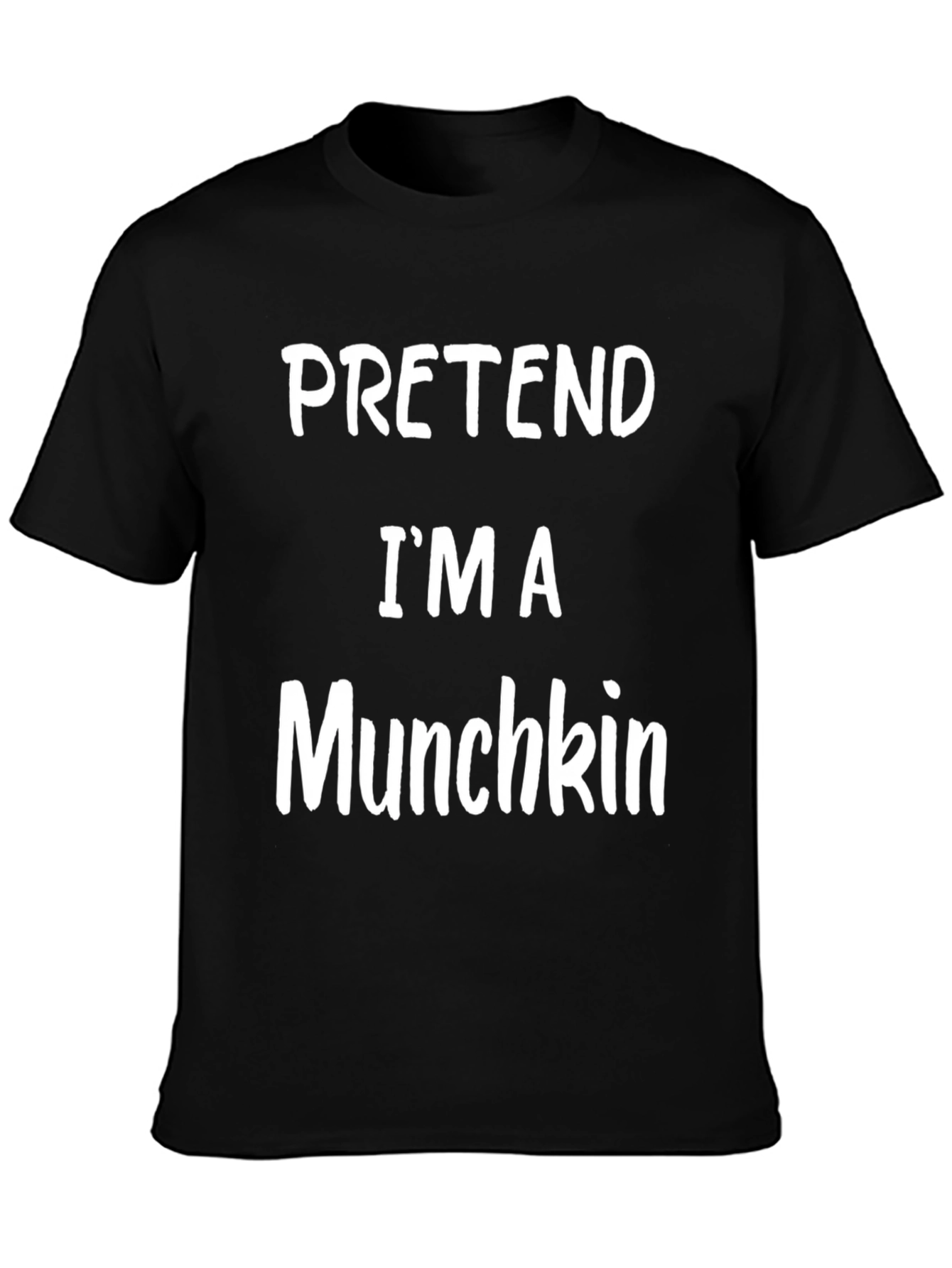 Pretend Im A Munchkin Black Cotton T-Shirt