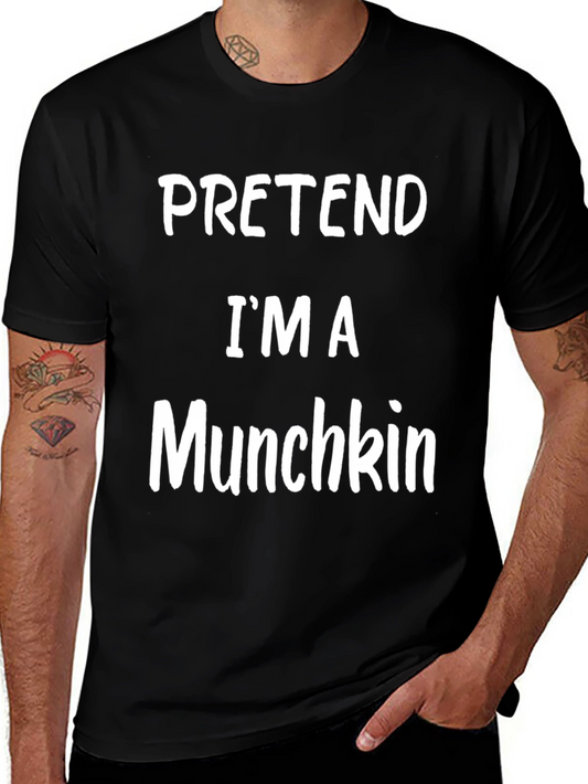 Pretend Im A Munchkin Black Cotton T-Shirt
