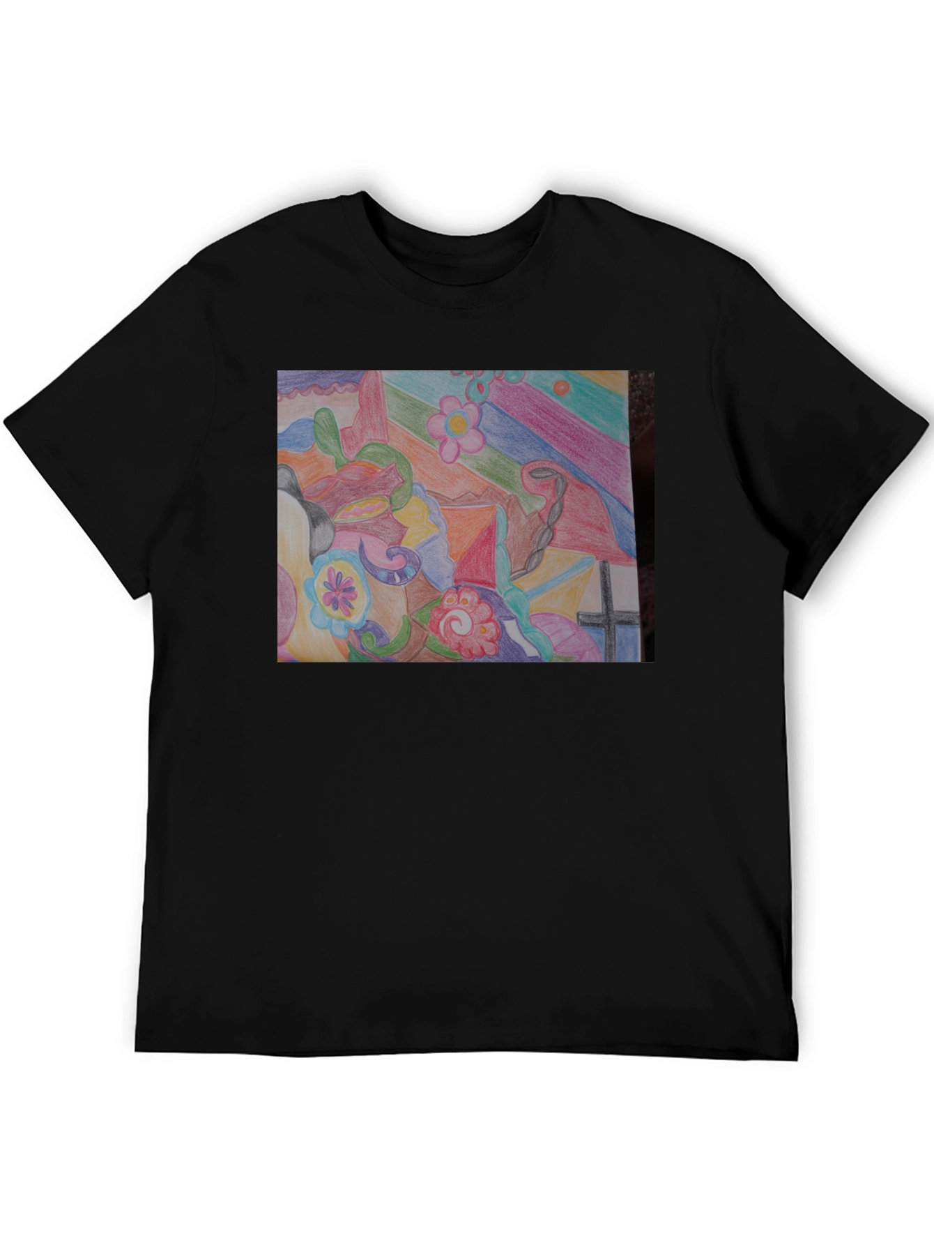 Abstract Art Graphic Tee - Unisex Black T-Shirt