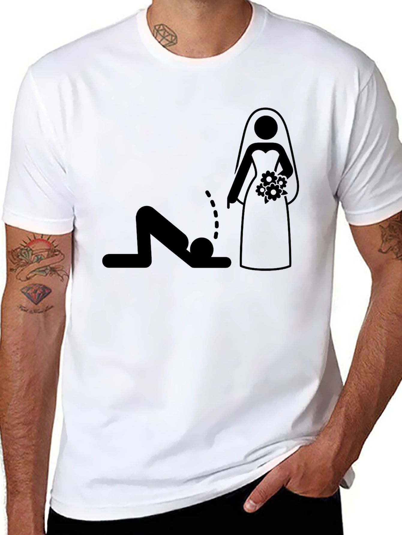 Funny Groom Stick Figure T-Shirt