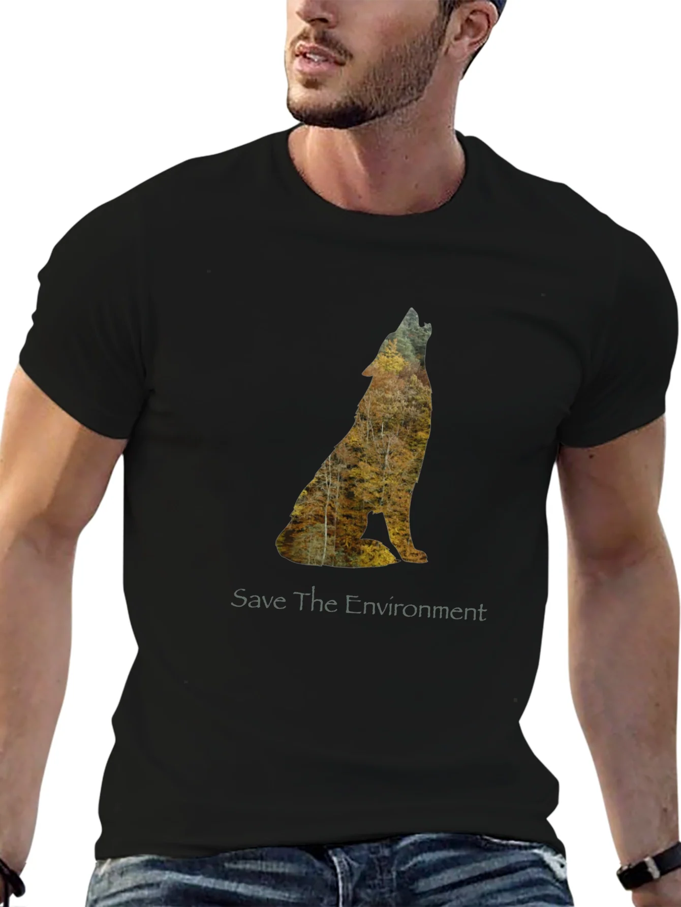 Save The Environment Wolf Graphic Tee