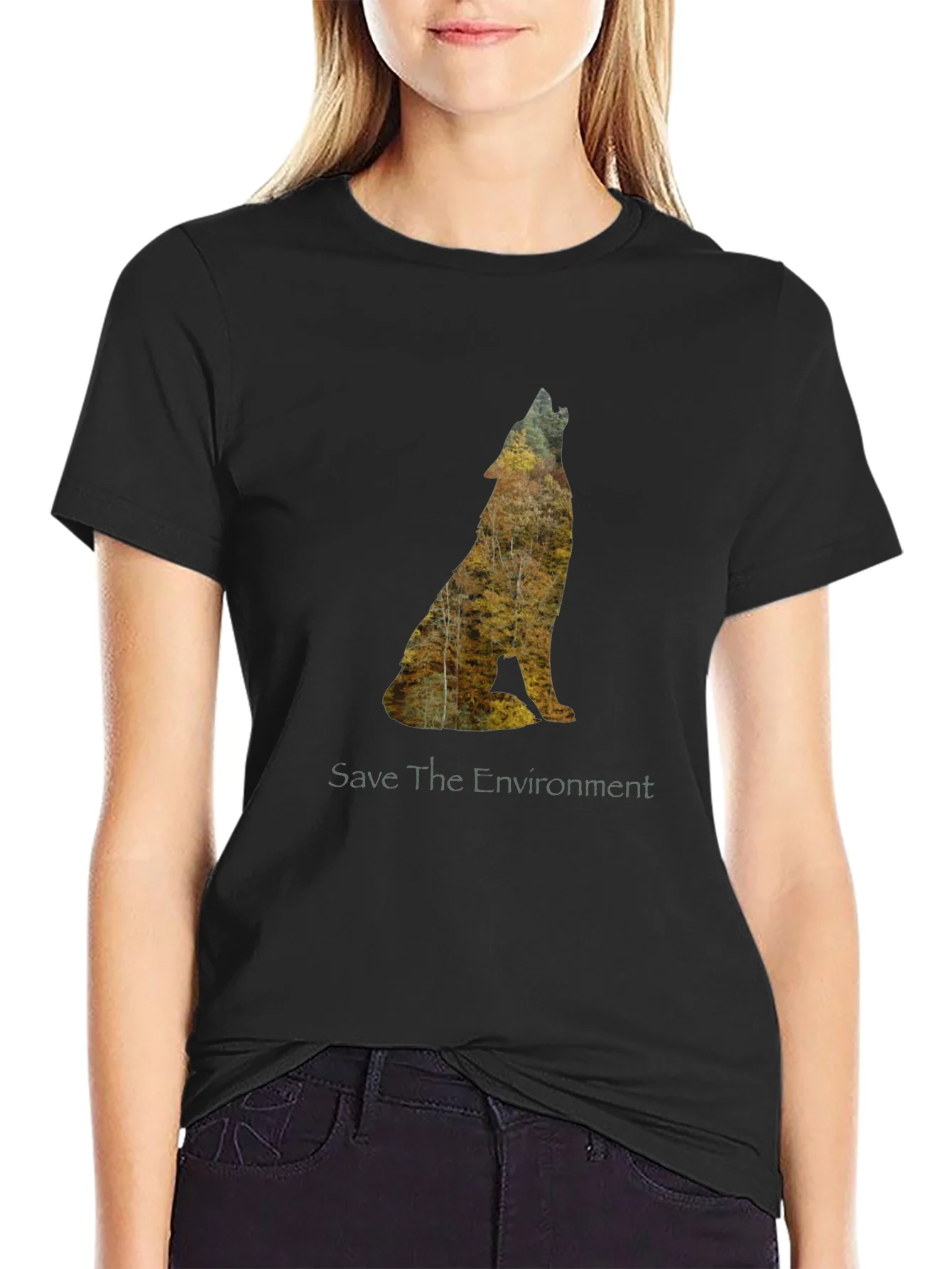 Save The Environment Wolf Graphic Tee