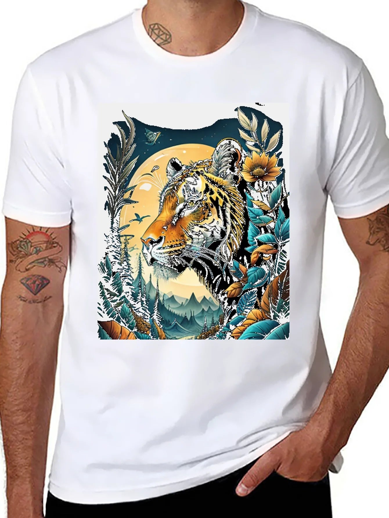 Tiger Graphic Tee - Nature Inspired Design