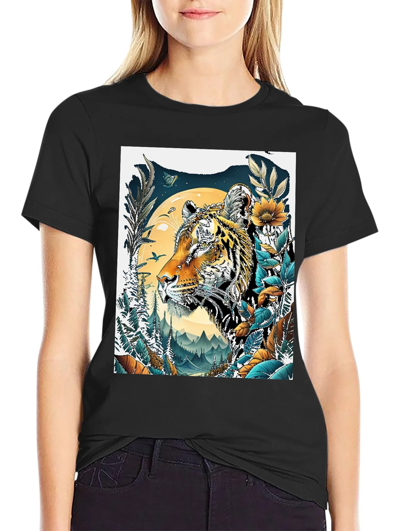 Tiger Graphic Tee - Nature Inspired Design