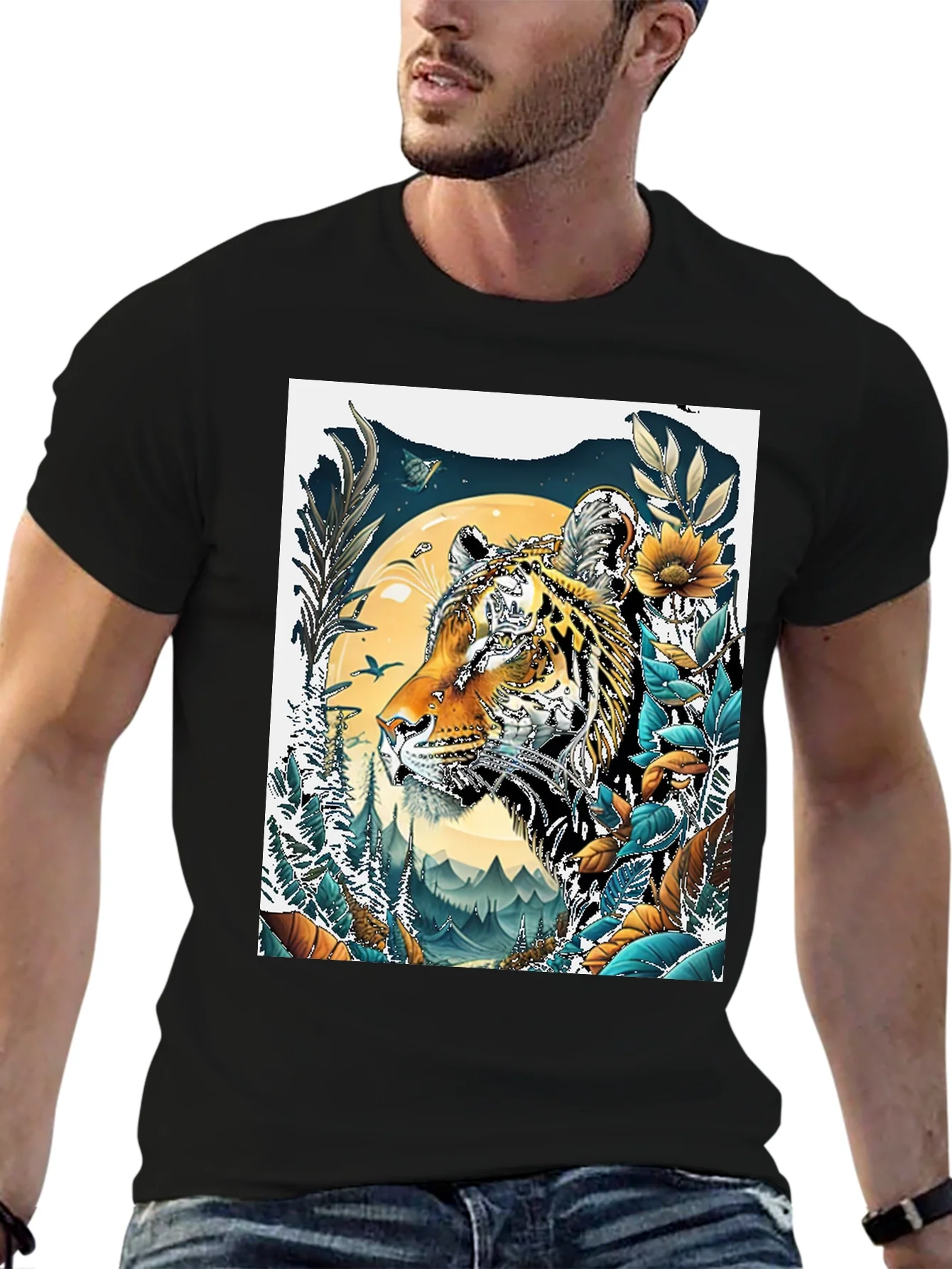 Tiger Graphic Tee - Nature Inspired Design