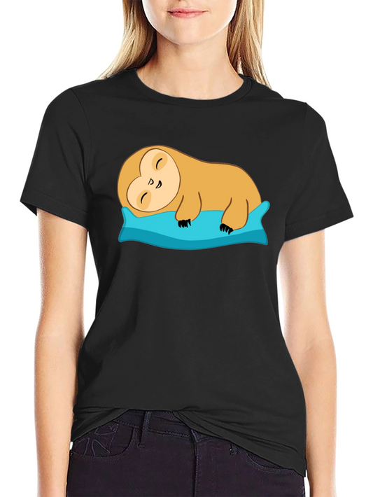 Sleeping Sloth Graphic Tee - Soft Cotton Comfort