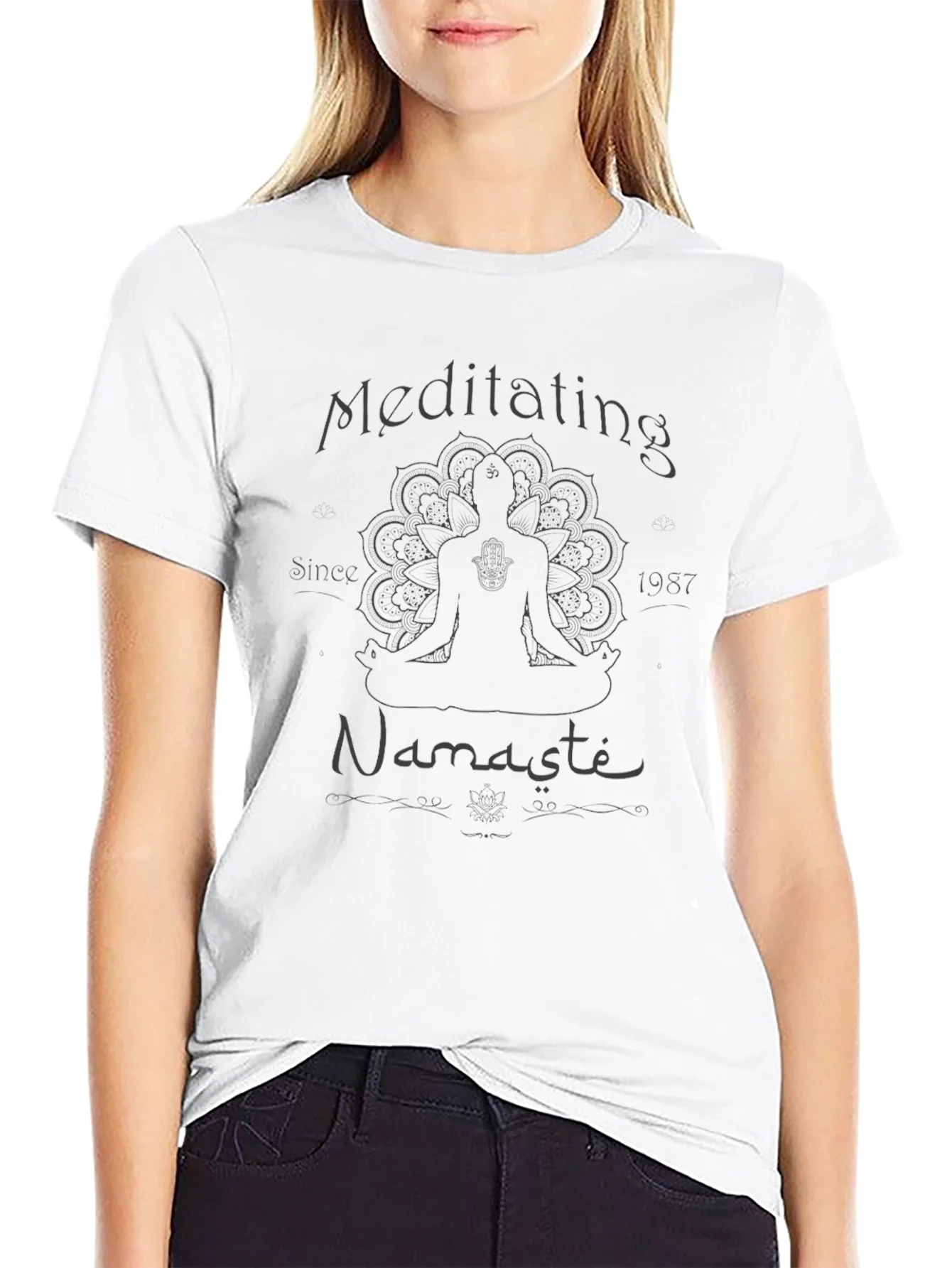 Meditating Since 1987 T-Shirt - Namaste Yoga Tee