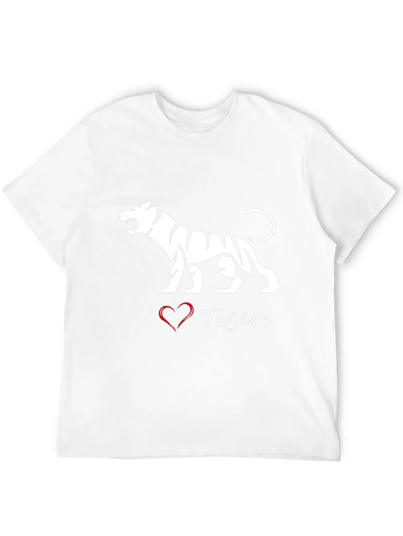 I Love Tigers Black T-Shirt